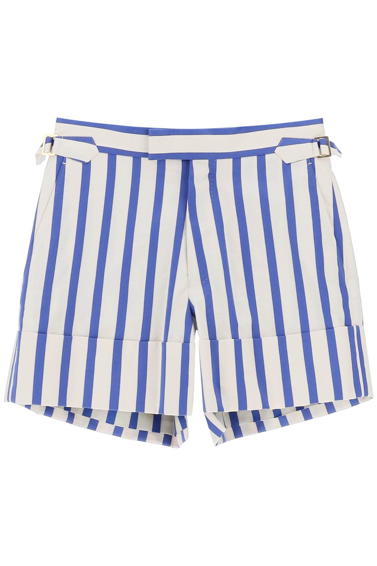 Shop Vivienne Westwood Bertram Striped Shorts In Blue White (white)