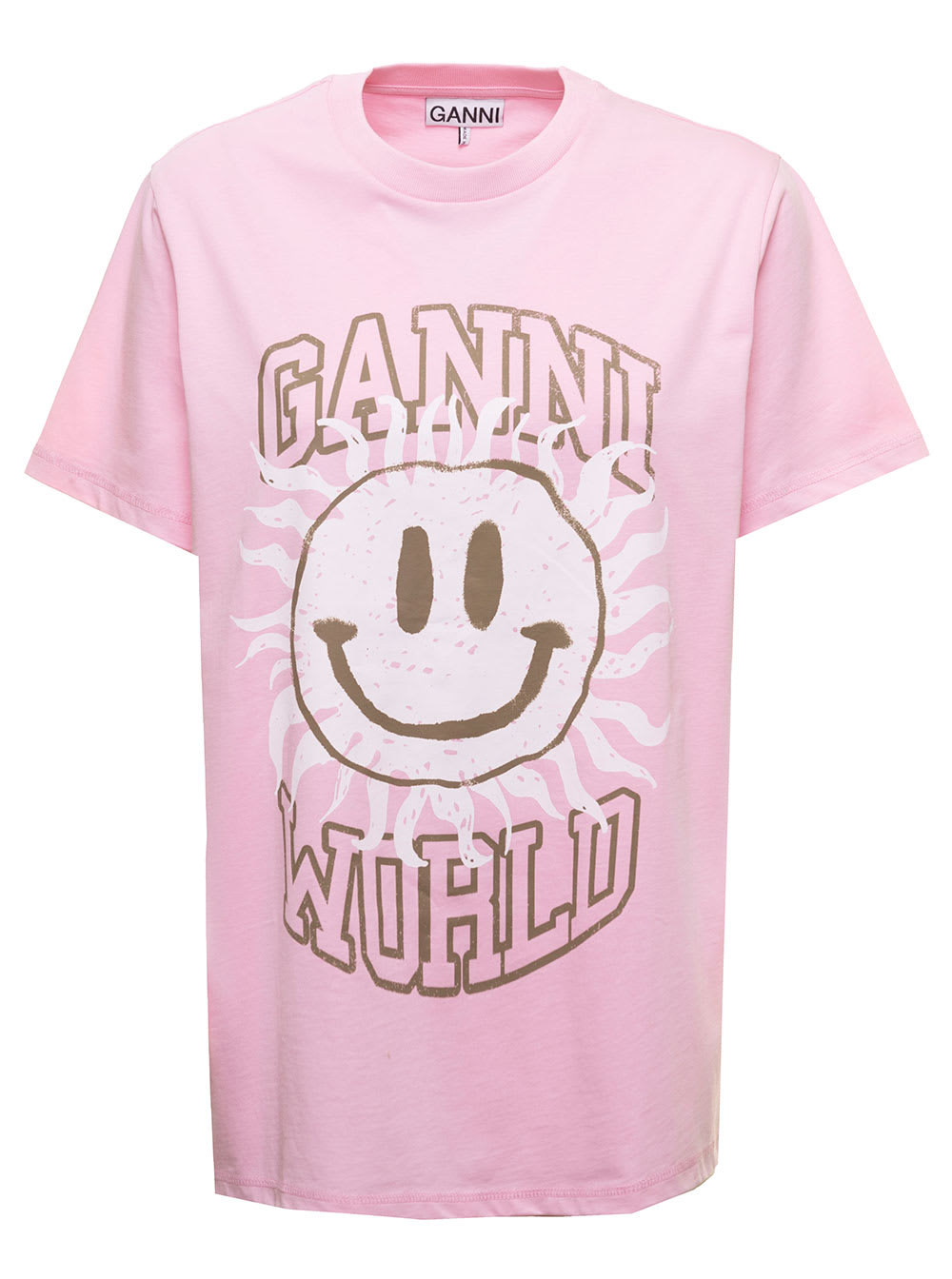 Ganni Basic Jersey Smiley Relaxed T-shirt