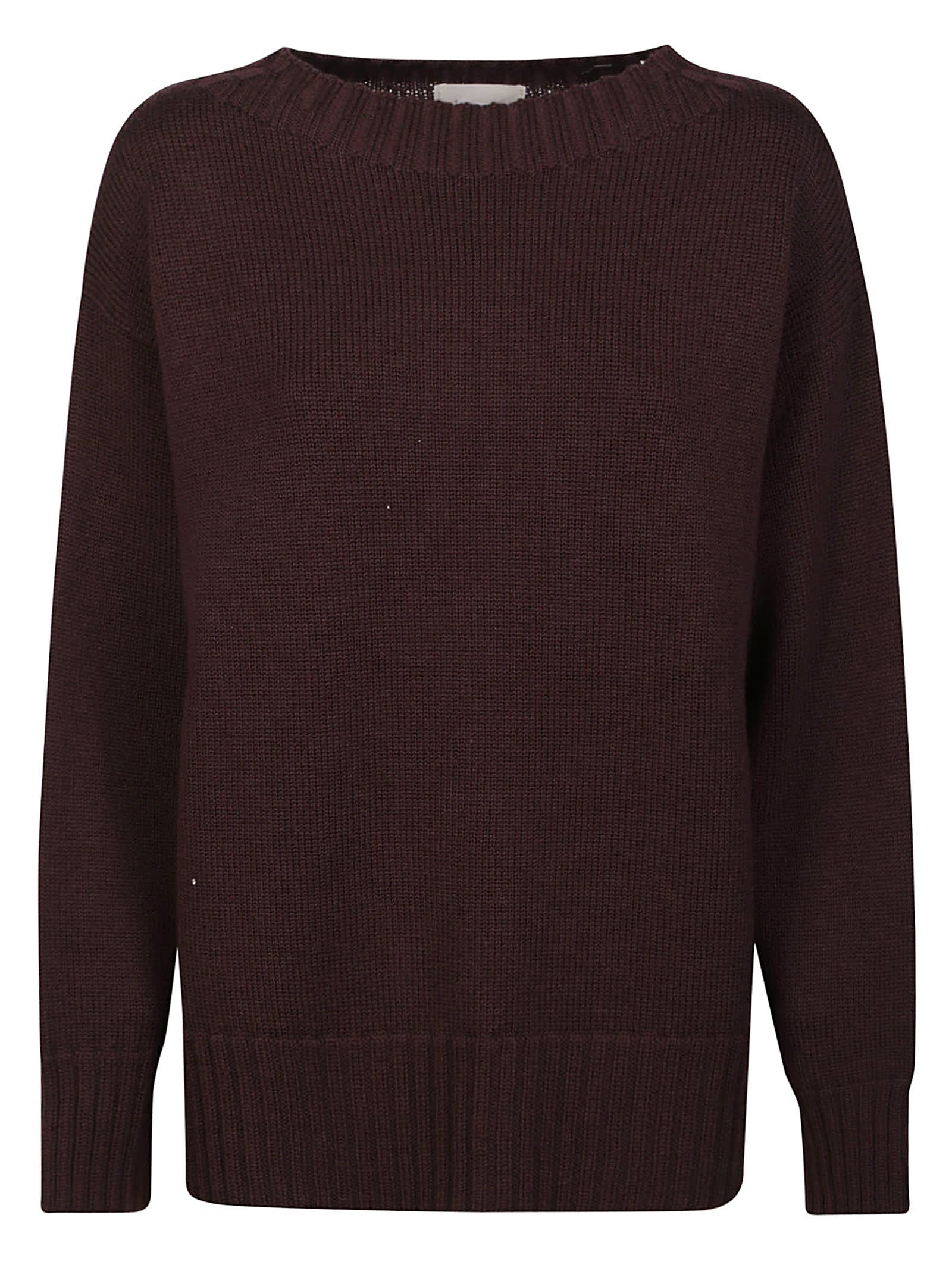 Drumohr Boxy Boyfriend Sweater In Uva