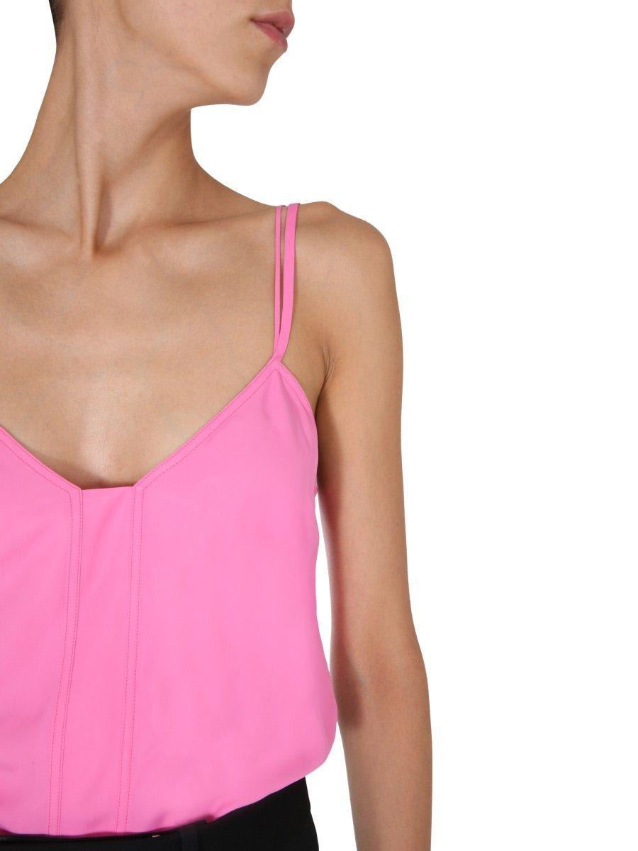 Shop Bottega Veneta Double Strap Camisole In Pink