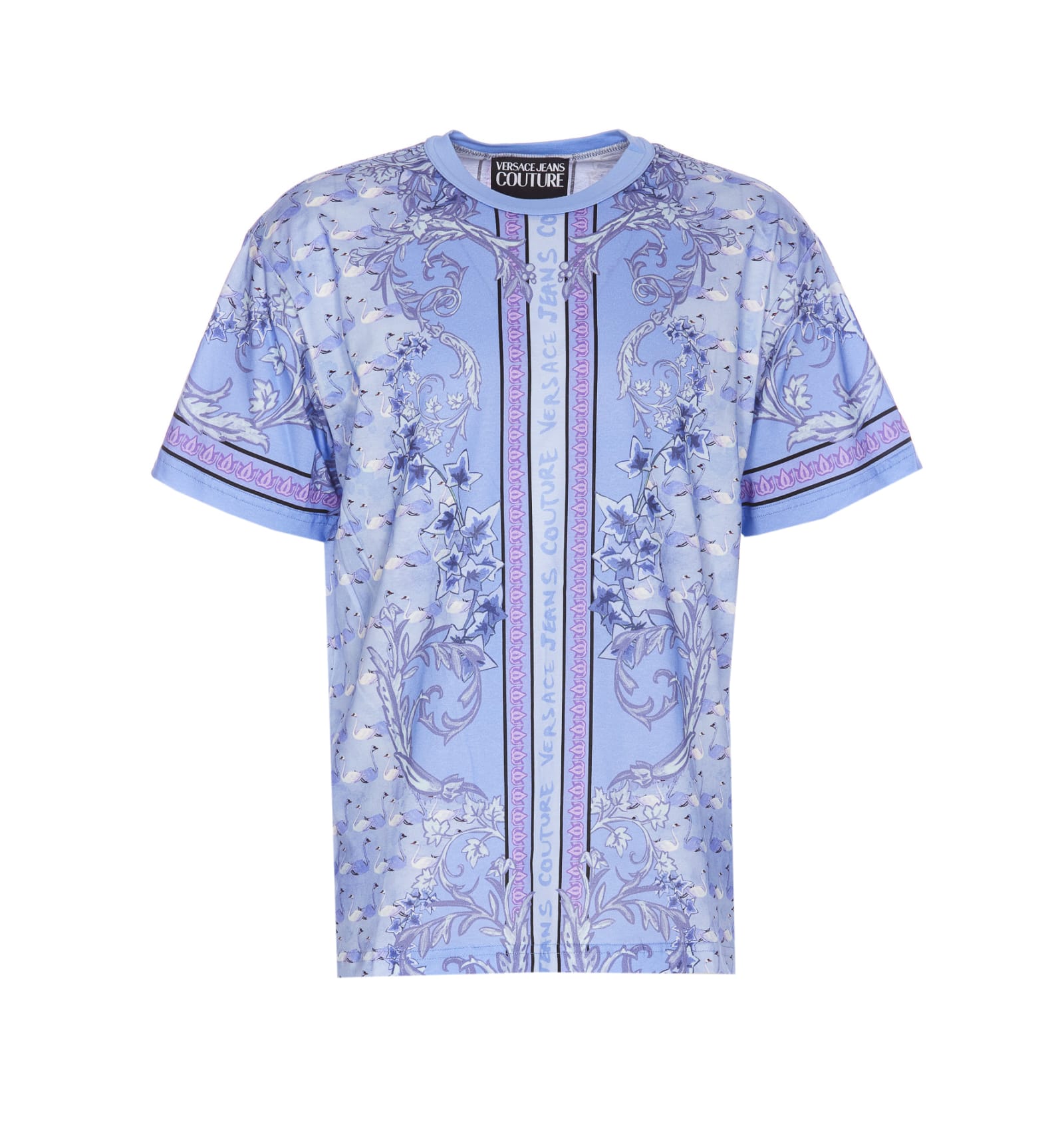 VERSACE JEANS COUTURE FLORAL PRINT T-SHIRT 