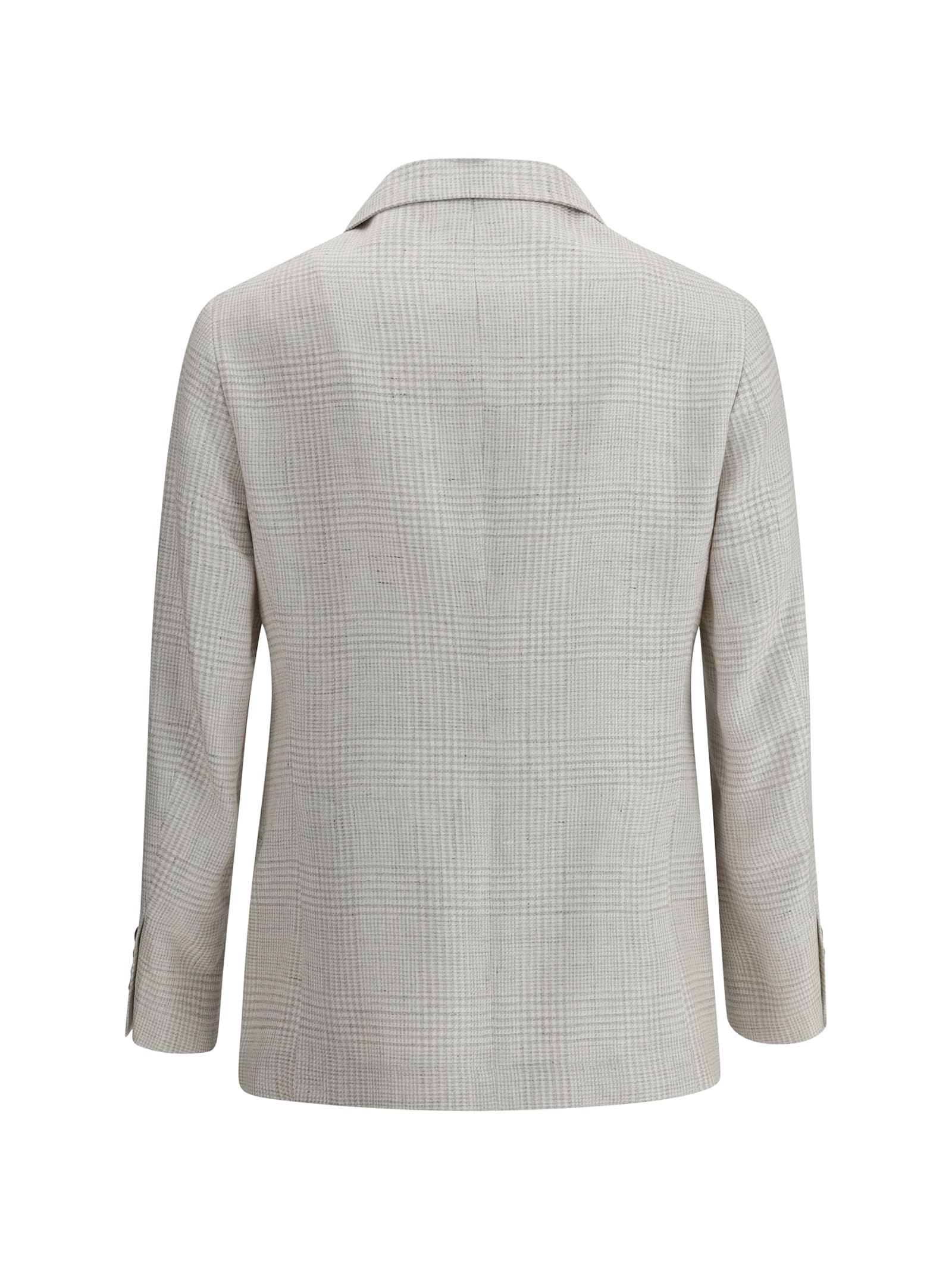 BRUNELLO CUCINELLI SINGLE-BREASTED CHECK BLAZER
