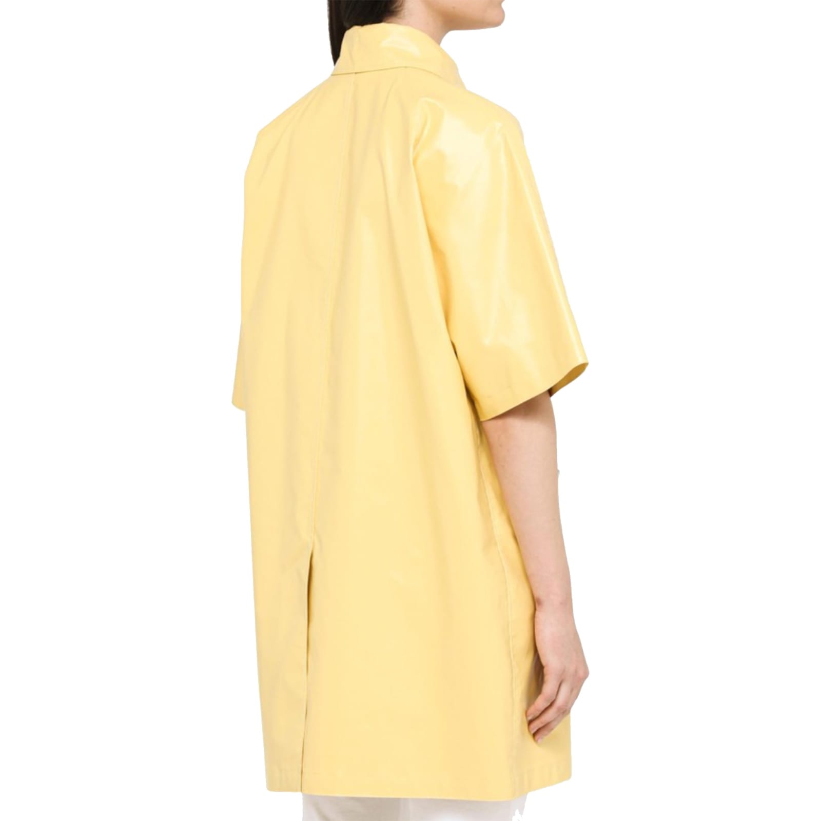 Shop Max Mara Tondo Rain Coat In Yellow