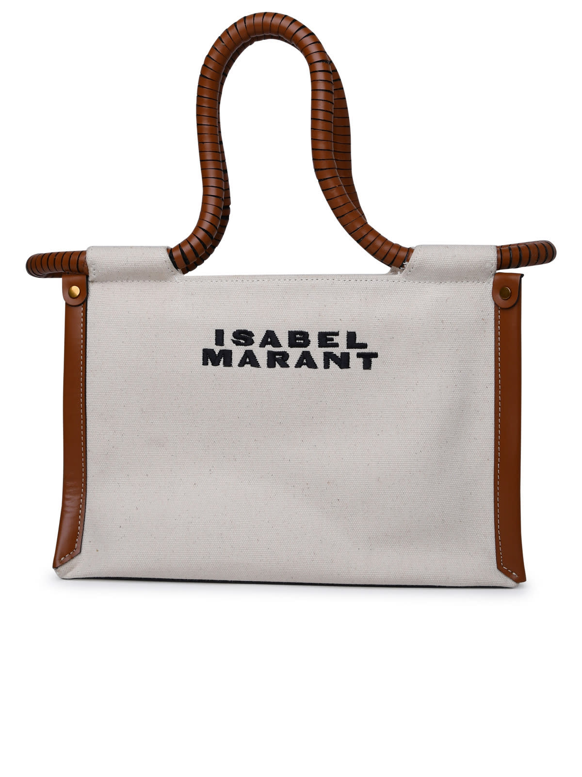 Shop Isabel Marant Toledo Ecru Cotton Mini Bag In Beige