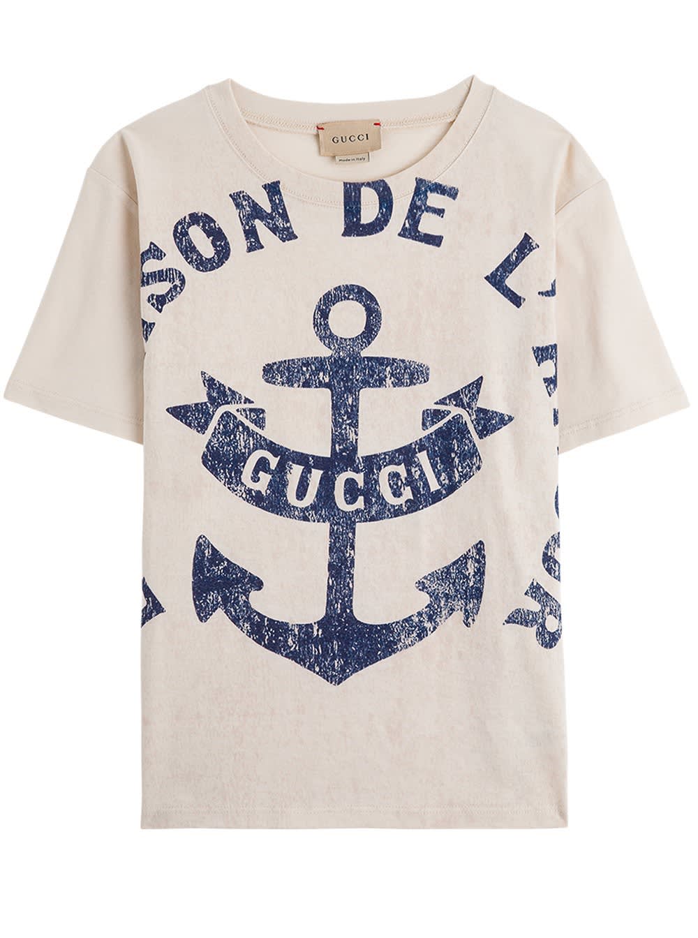 Gucci Kids' Cotton T-shirt With Print And Logo In White