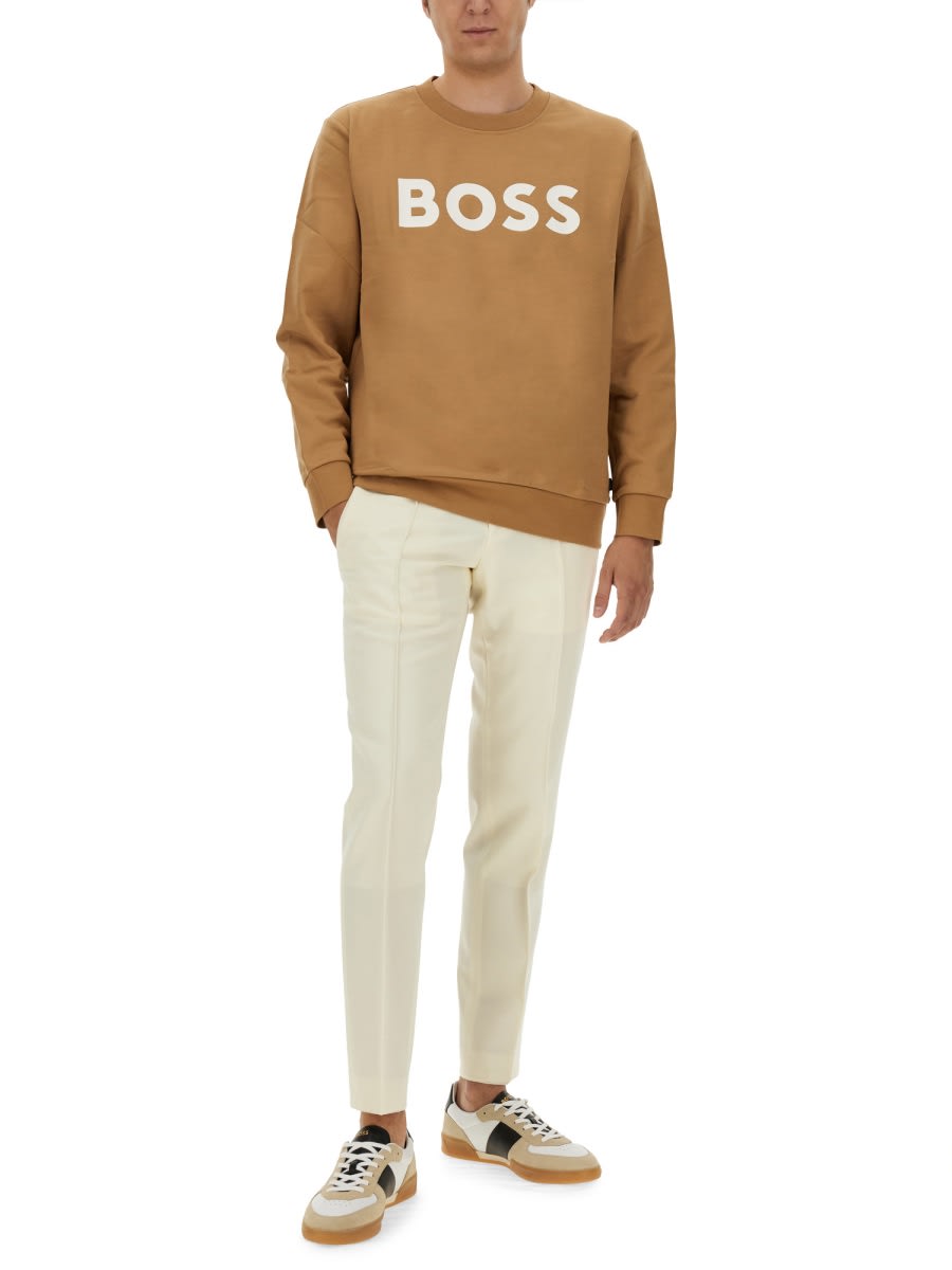 Shop Hugo Boss Pants With Elastic In White