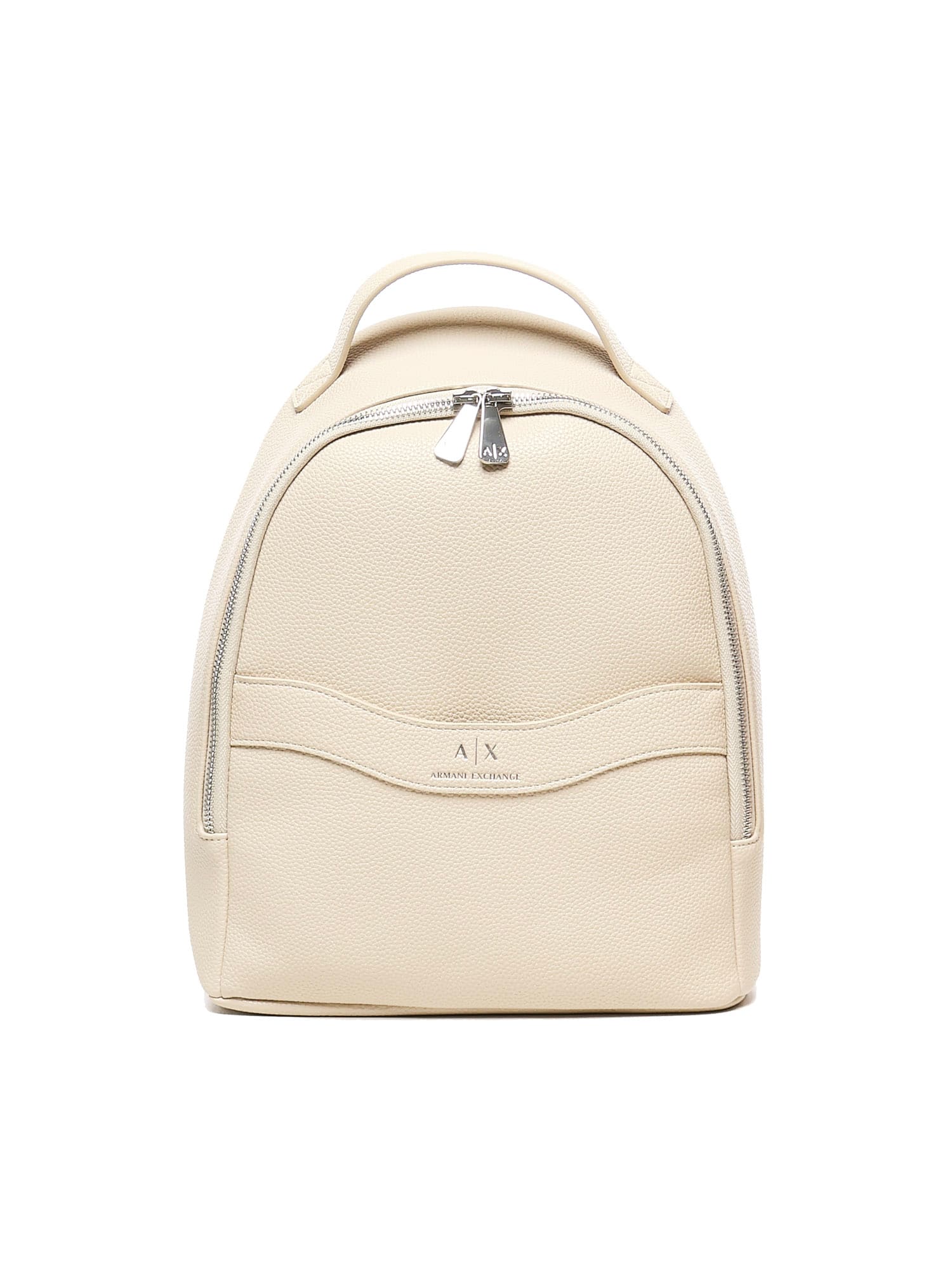 Armani Exchange Wave Backpack With Logo In White