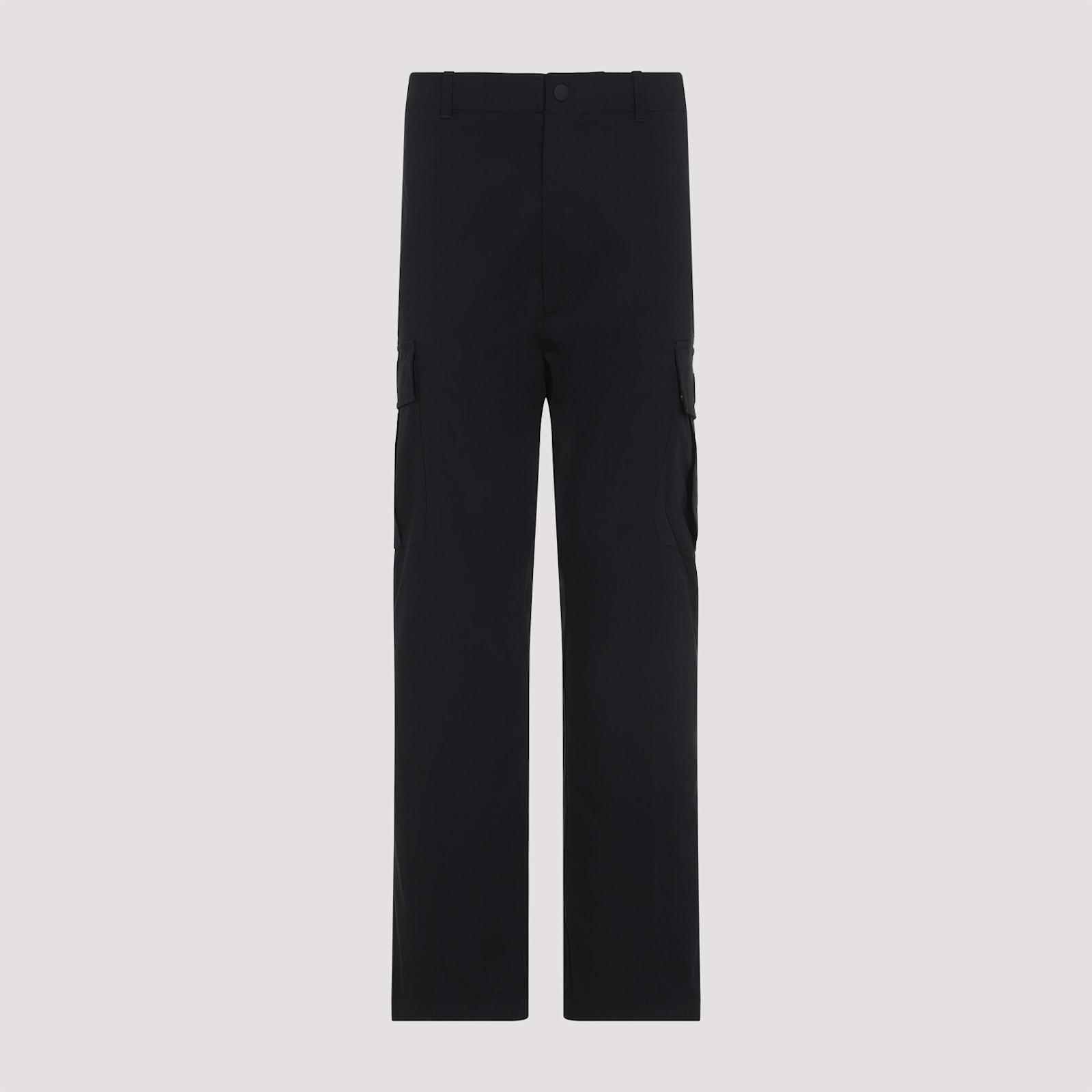 Moncler Cotton Trousers Cargo Pockets In Black