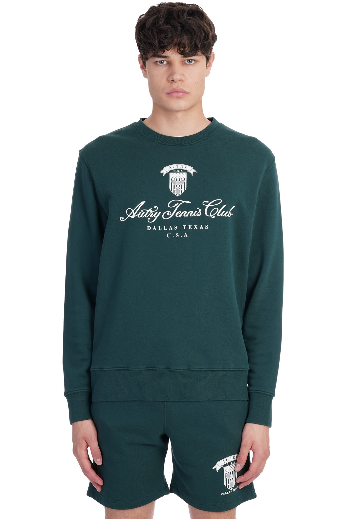 Autry Sweatshirt In Green Cotton
