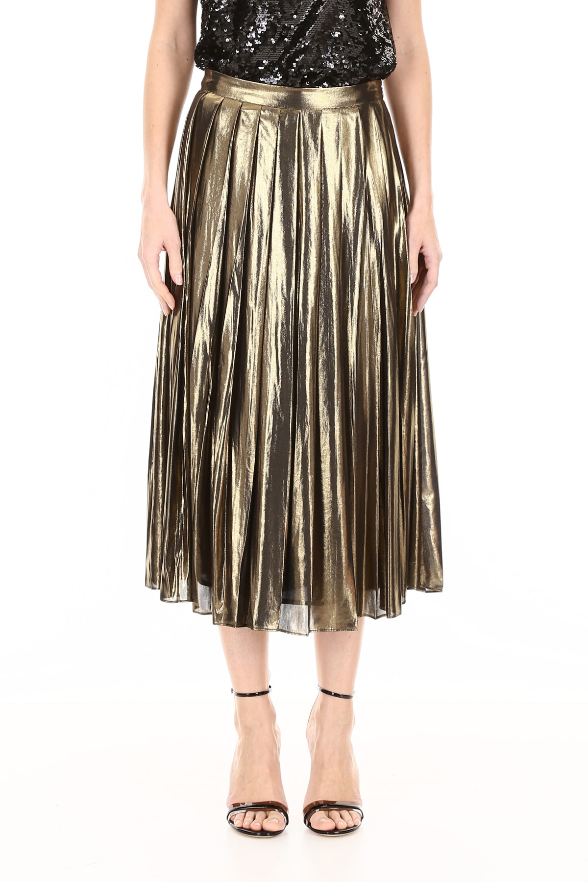 michael kors gold skirt