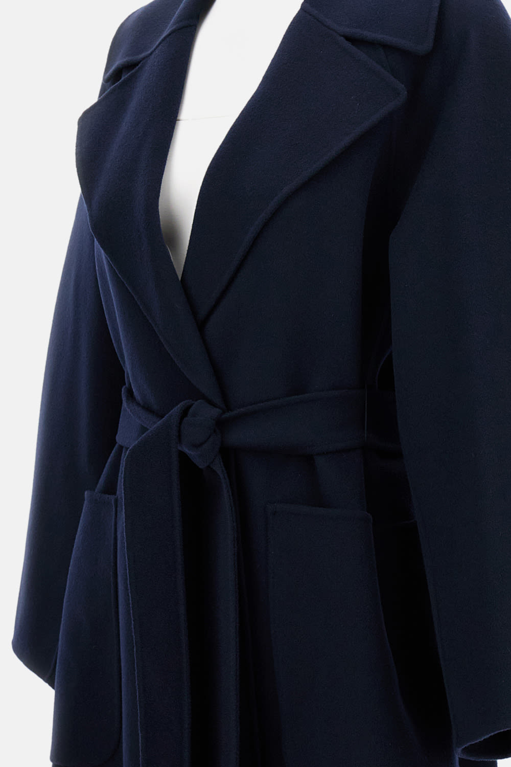 S Max Mara Womens Long Coat In Blue