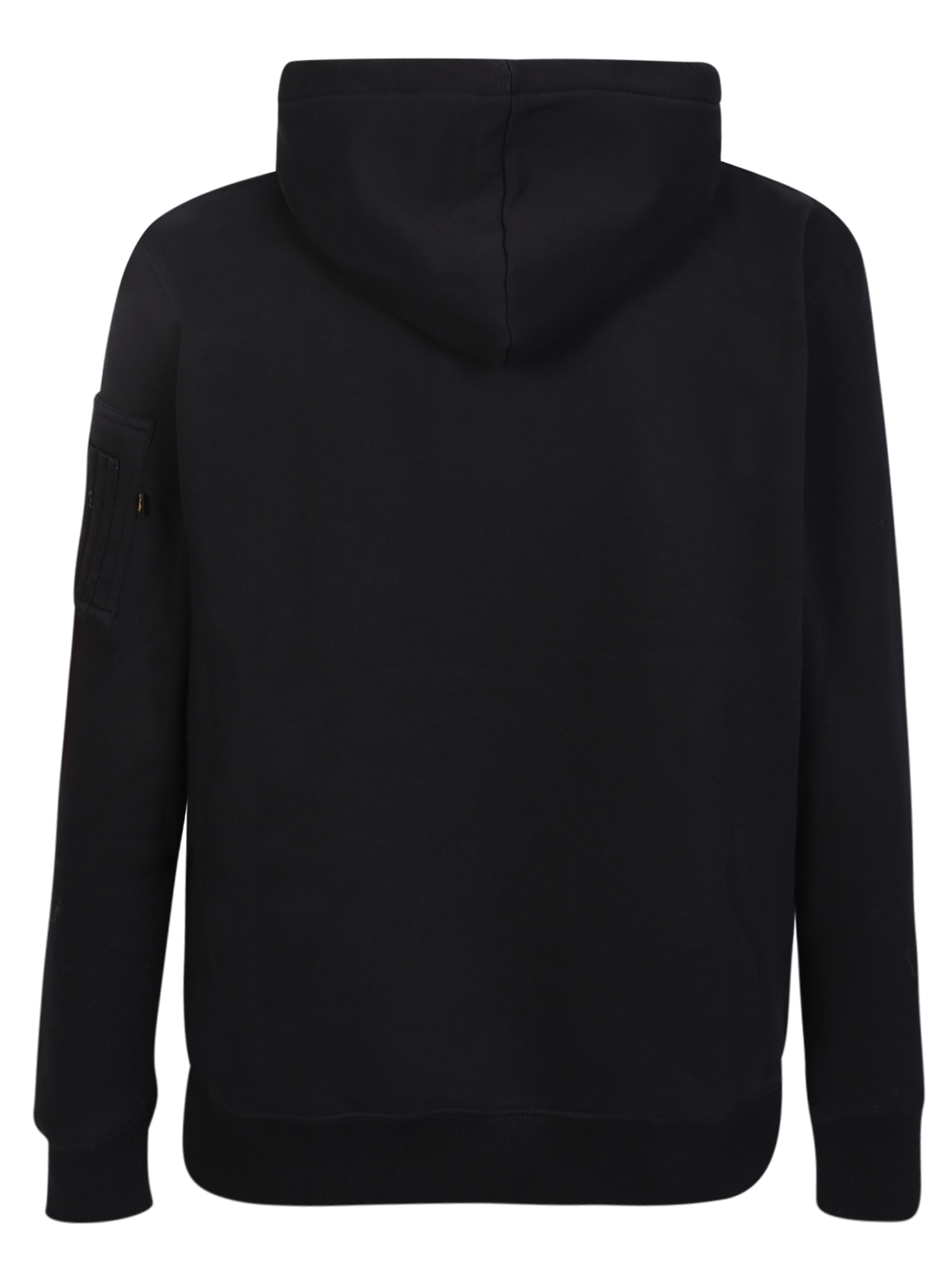 Alpha Industries Logo Hoodie In Black
