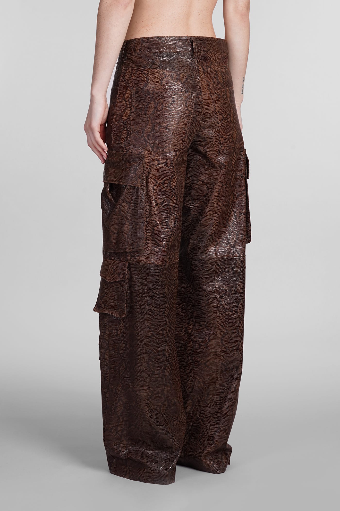 Shop Salvatore Santoro Pants In Brown Leather