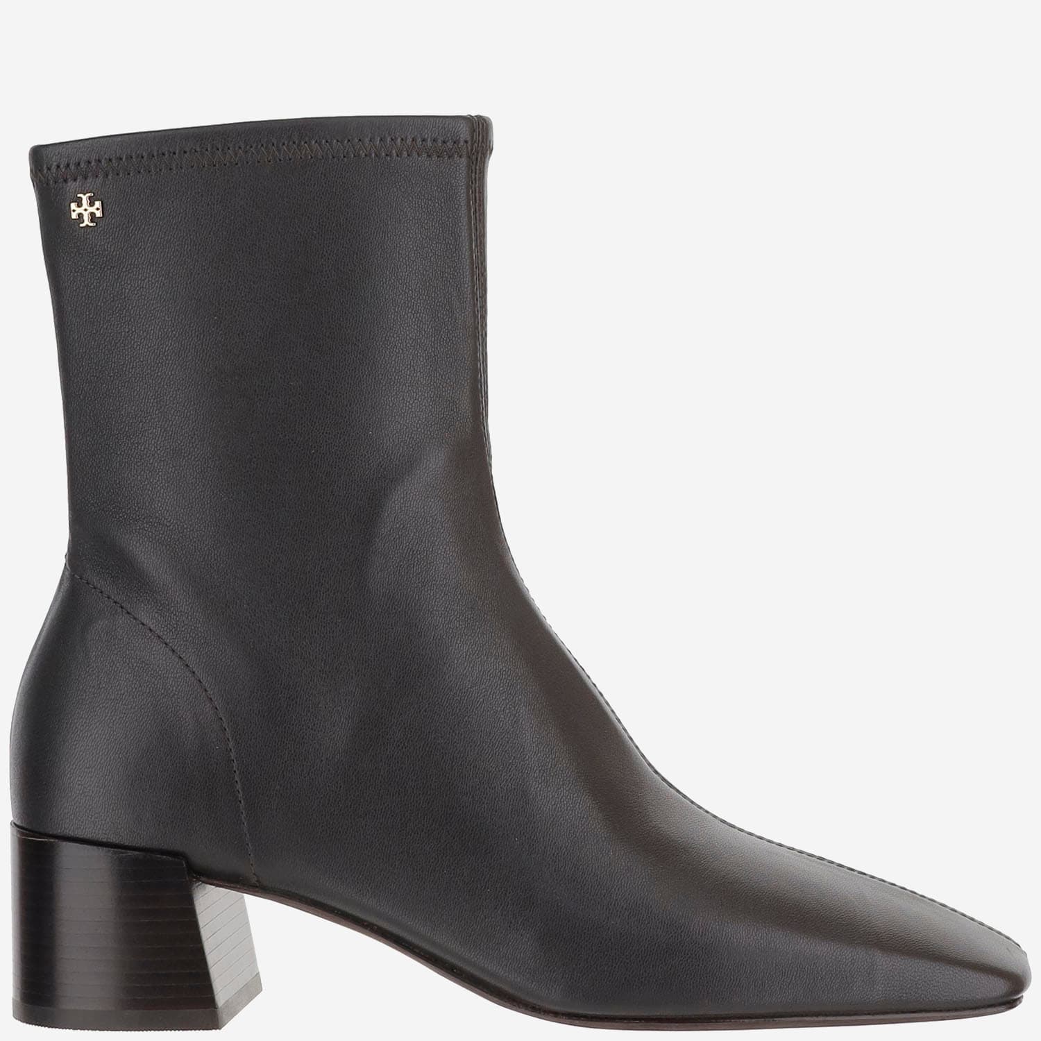 Tory Burch Leather Ankle Boots In Black