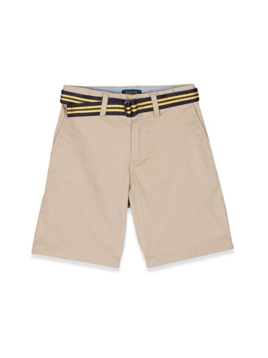 Shop Ralph Lauren Shrt-shorts-flatfront In Brown