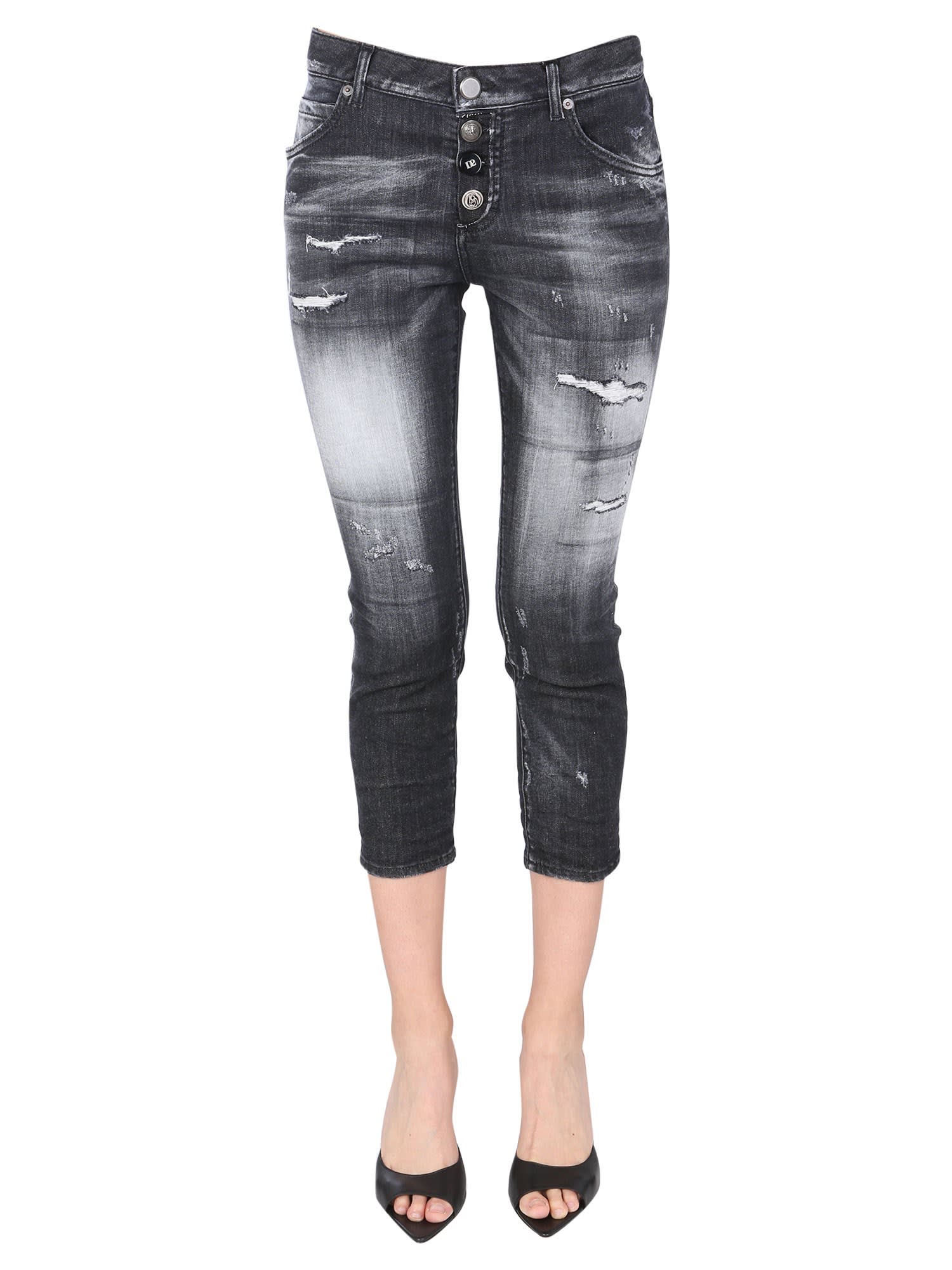Dsquared2 Cool Girl Cropped Destroyed Jeans
