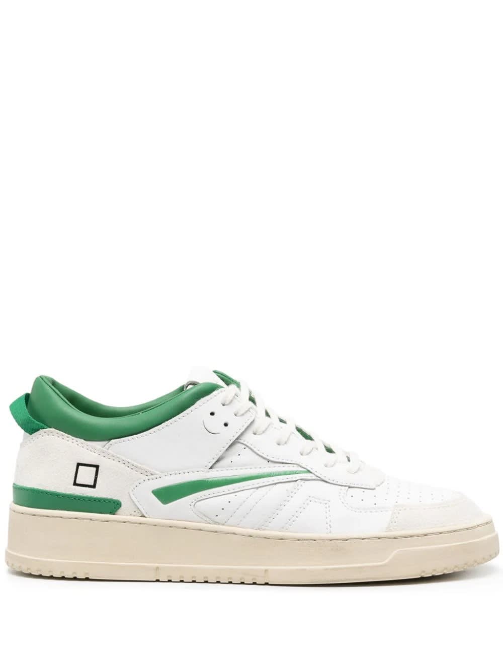Date White And Green Torneo Sneakers