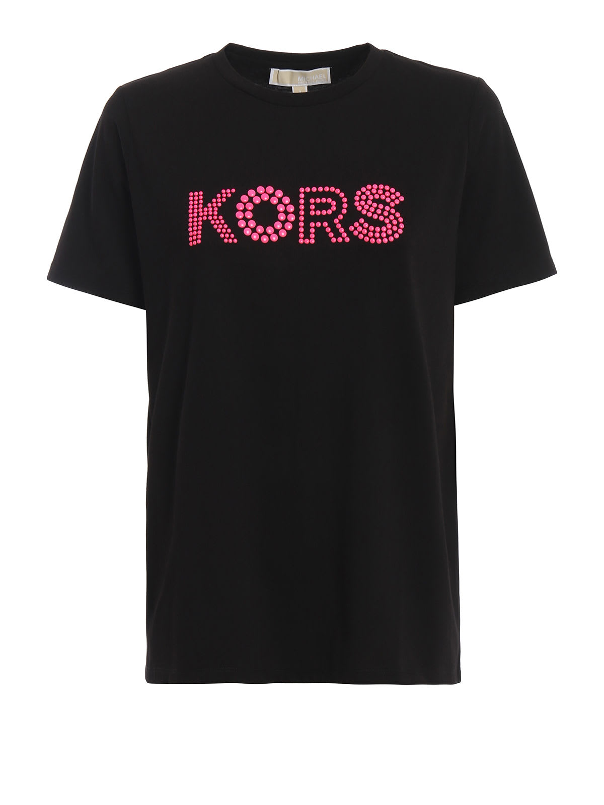 Michael Kors Michael Kors Logo T-shirt - Black/neon Pink - 11060199 ...