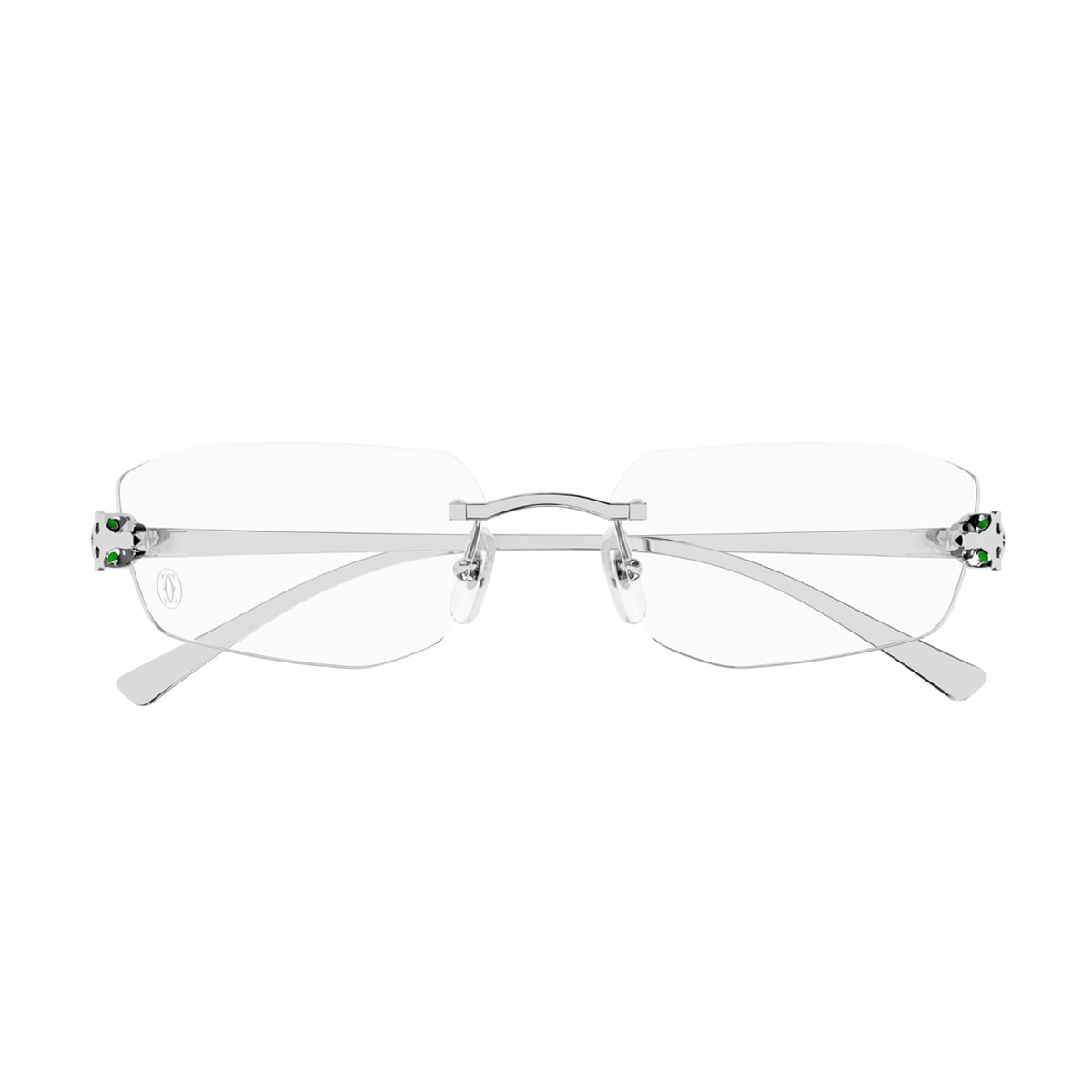 Shop Cartier Ct0494o Panthère De  002 Silver Glasses In Argento