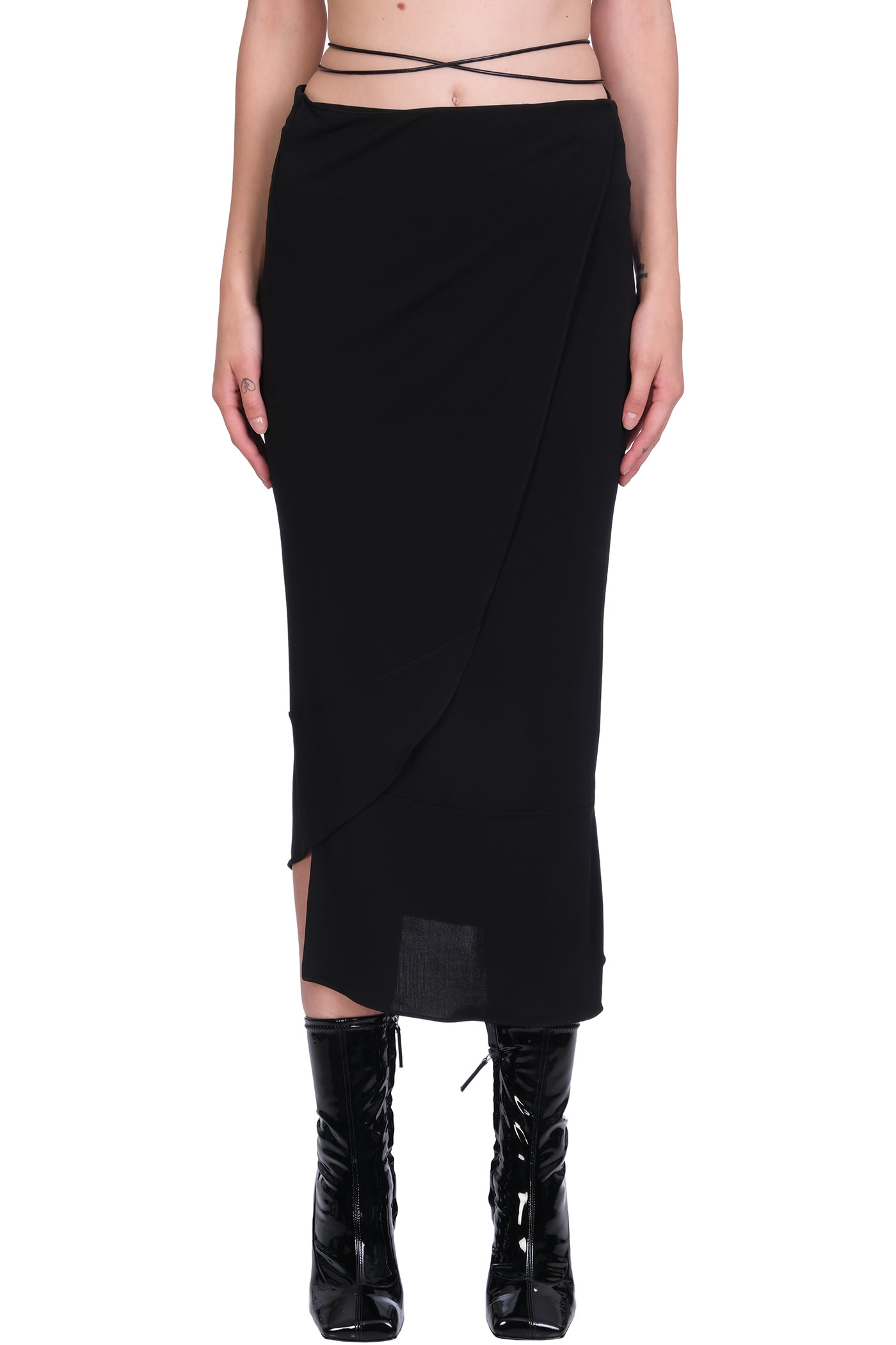 Helmut Lang Skirt In Black Viscose