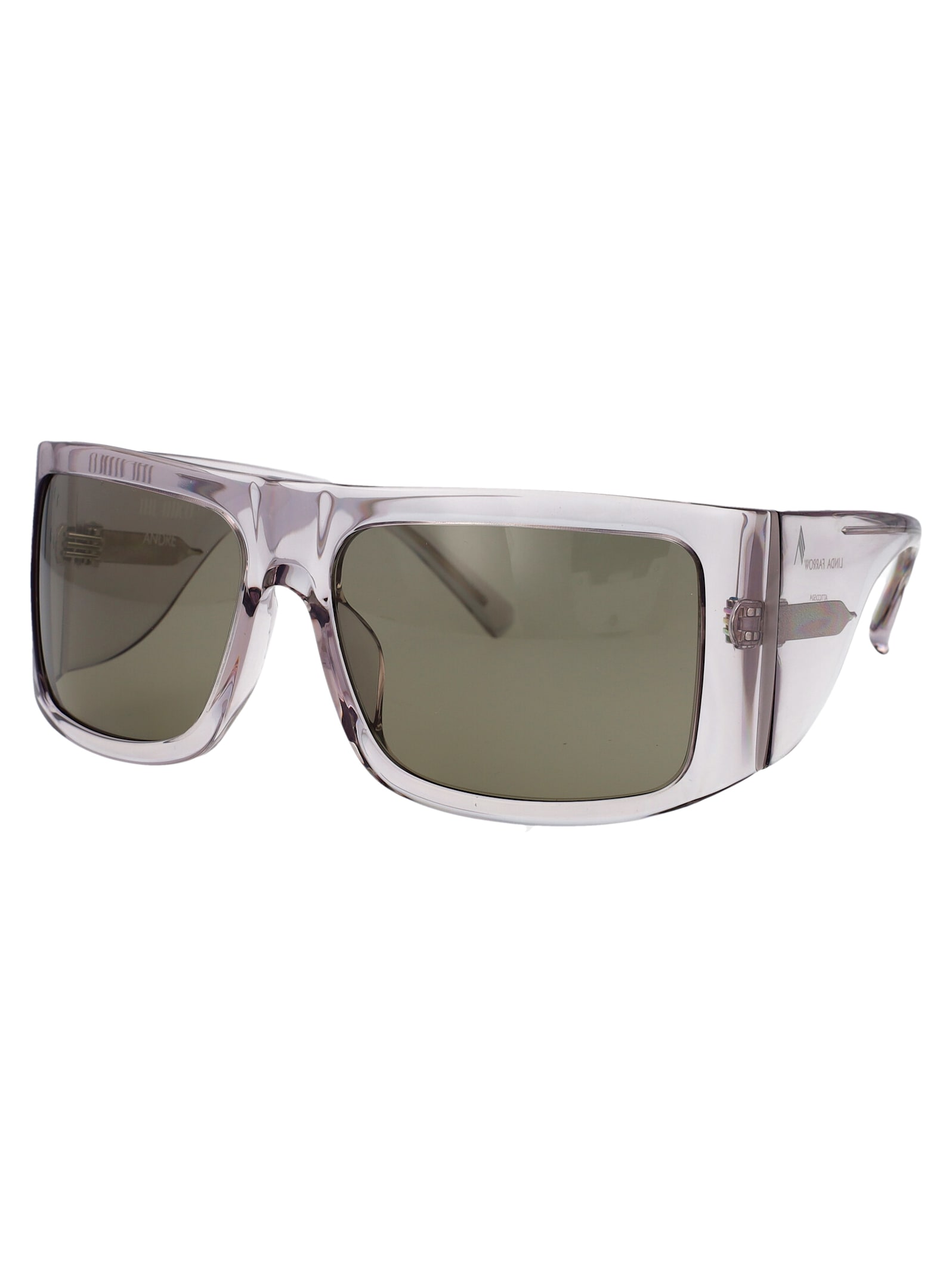 Attico Andre Sunglasses In Smoke/silver/brown