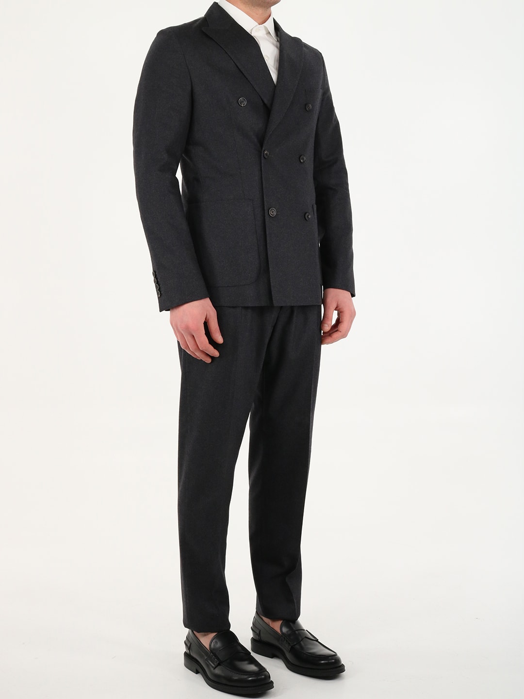 Shop Tonello Anthracite Wool Suit