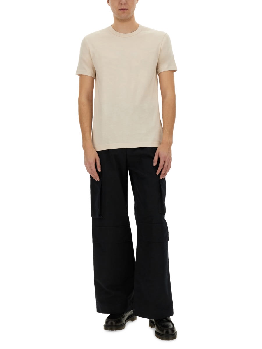Comme Des Garçons Shirt Cotton Crew-neck T-shirt In Beige