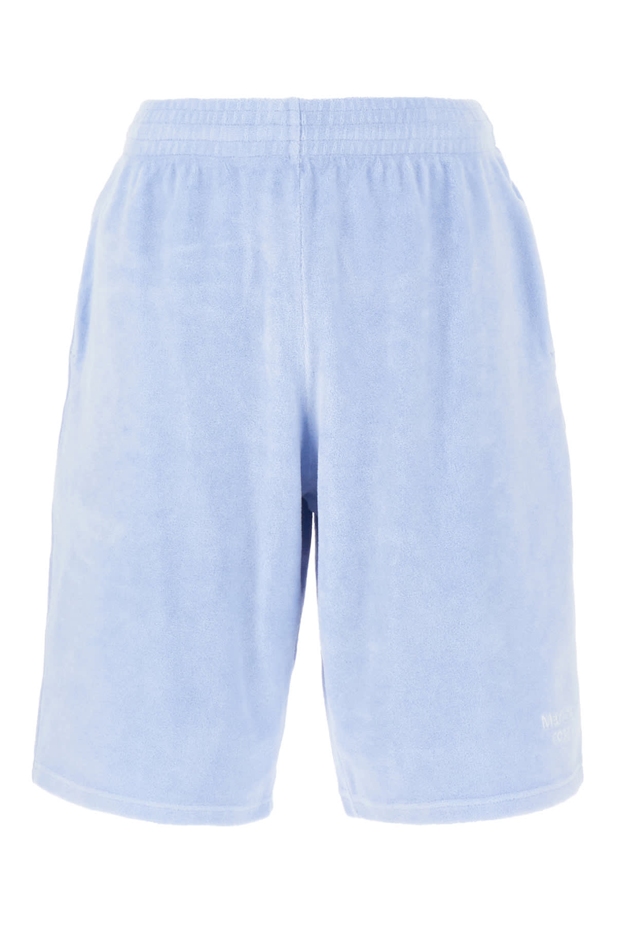 Shop Martine Rose Powder Blue Terry Bermuda Shorts In Pale Blue