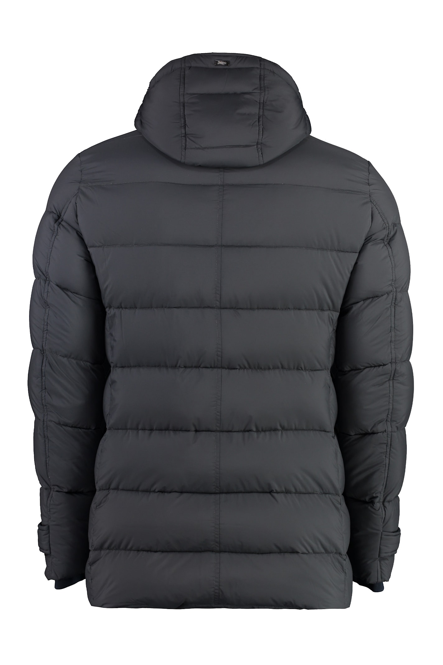 Shop Herno L Eskimo Hooded Down Jacket In Grey