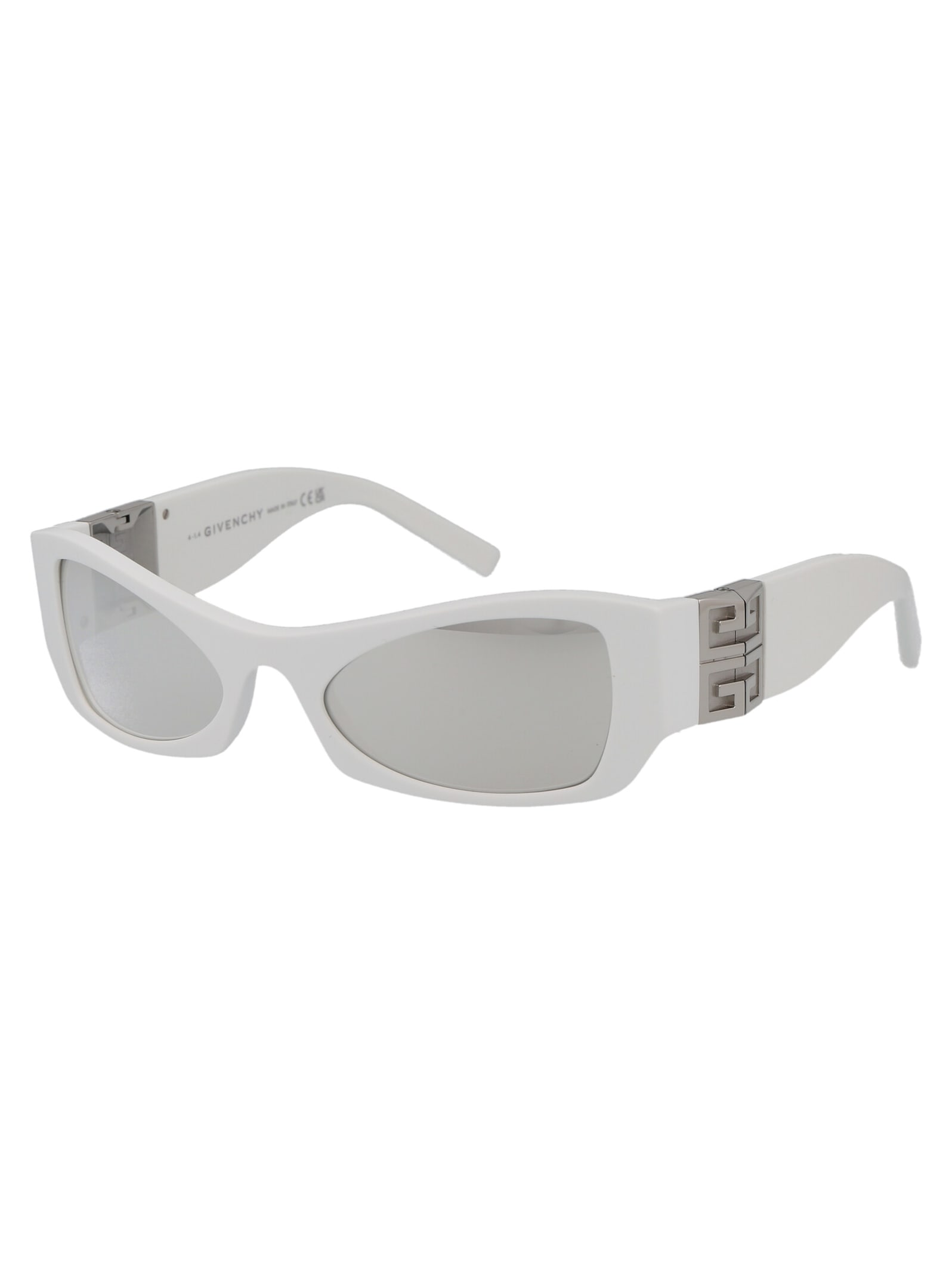 Givenchy 4g Sunglasses In 21c White / Smoke Mirror