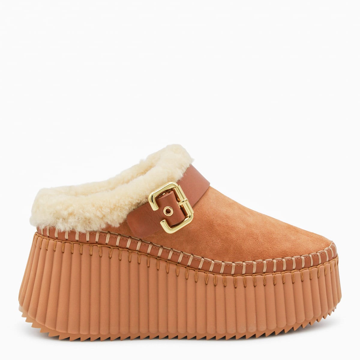 Chloé Brown Leather Sandals