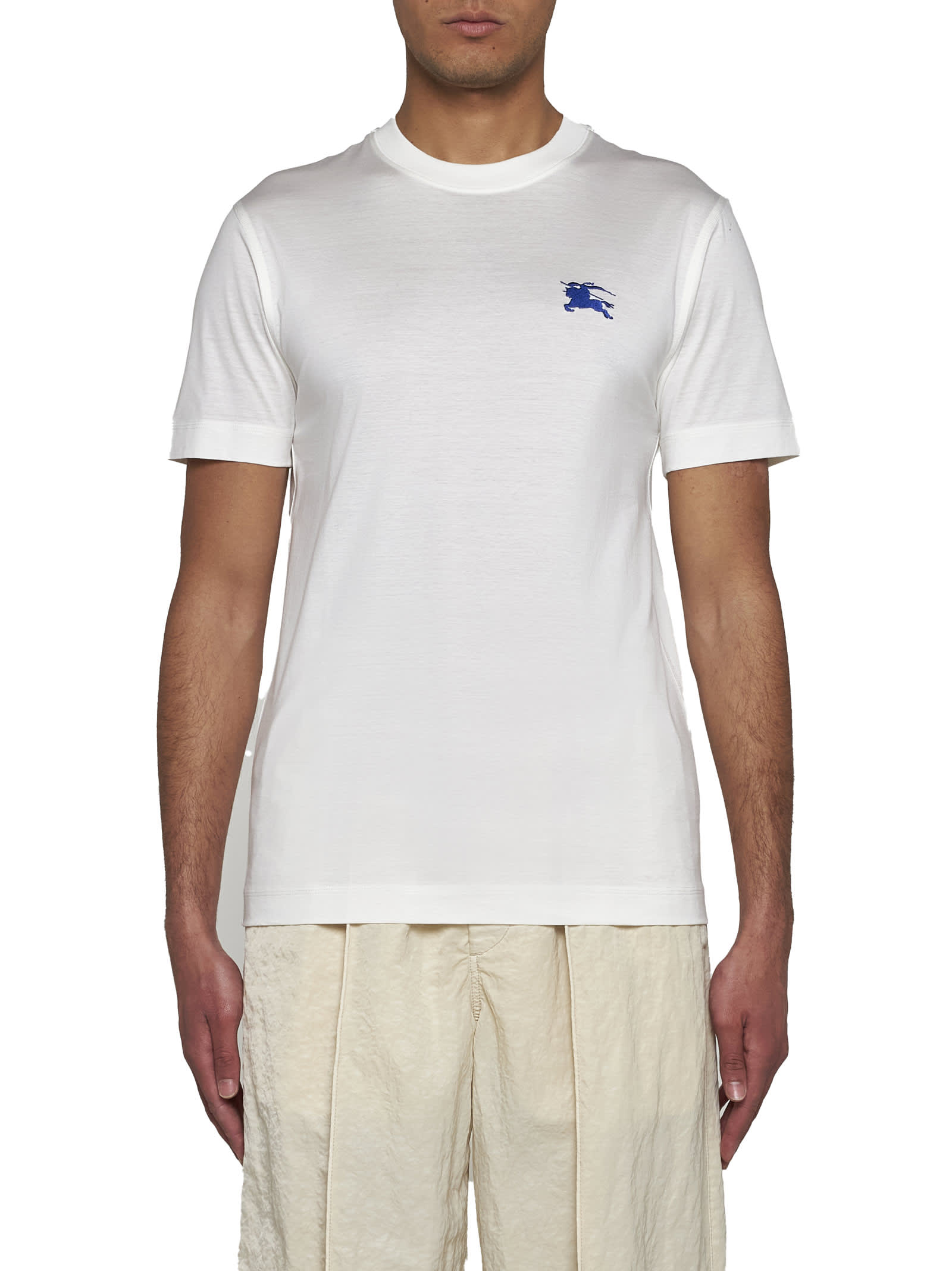 Shop Burberry T-shirt In Salt