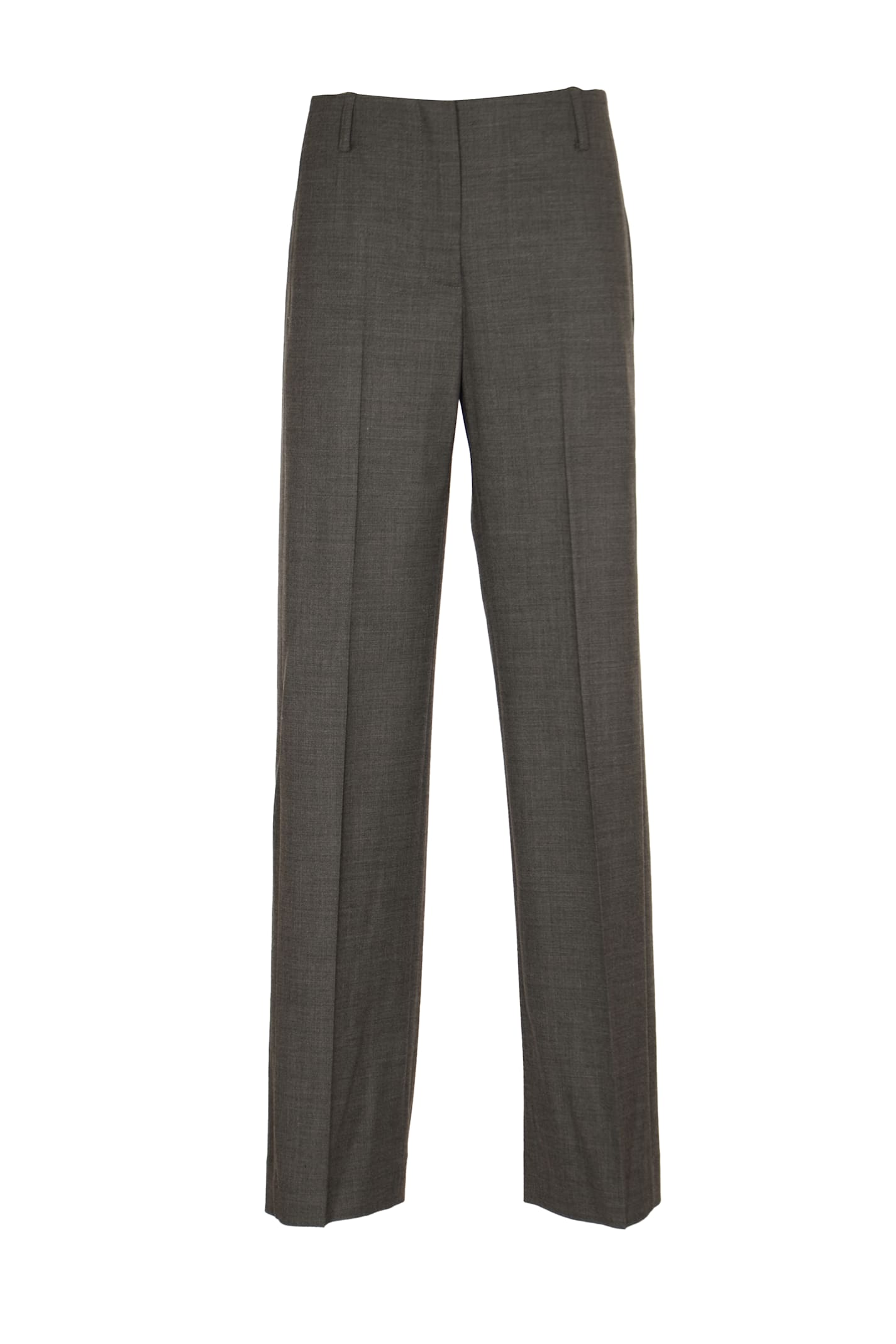 Shop Tory Burch Stretch Flannel Trousers In Grey