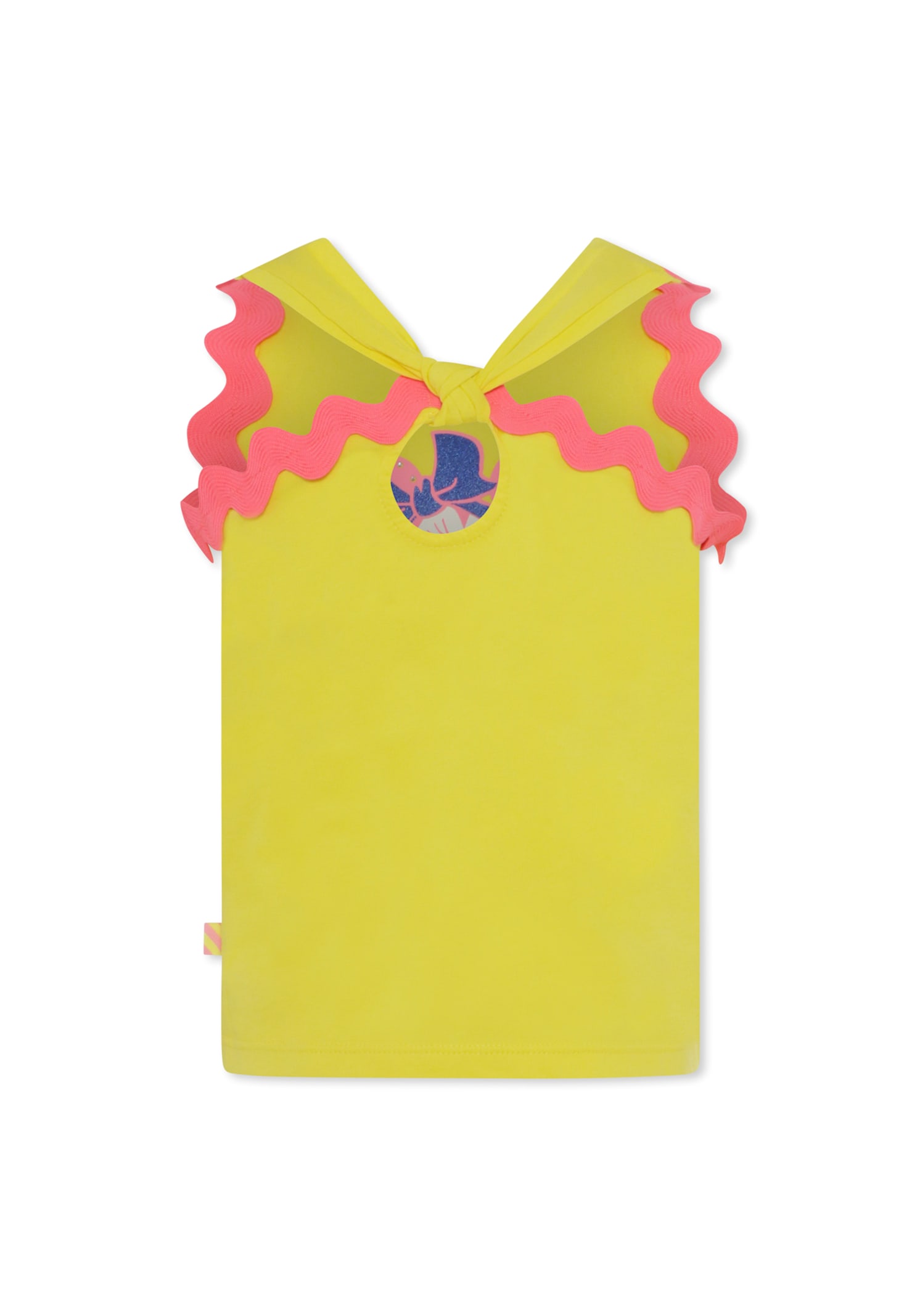 Billieblush Yellow Tank Top For Girl With Minnie In Yellow