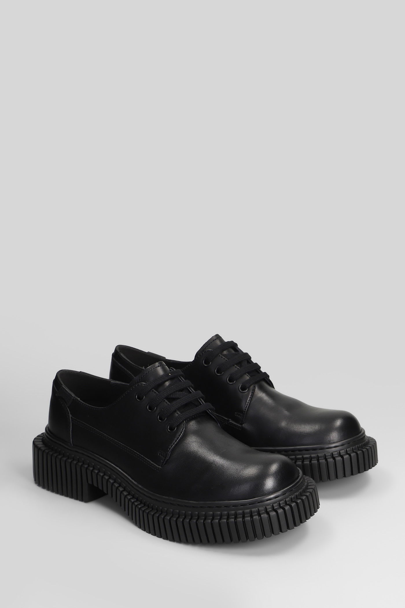 Camper Pix Berlin Leather Oxford Shoe In Black, Men's At Urban Outfitters In Animal Print