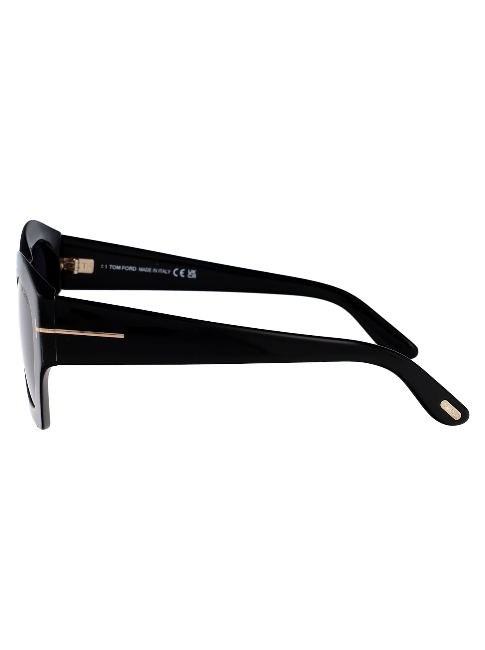 Tom Ford Sunglasses In 01a Nero Lucido / Fumo