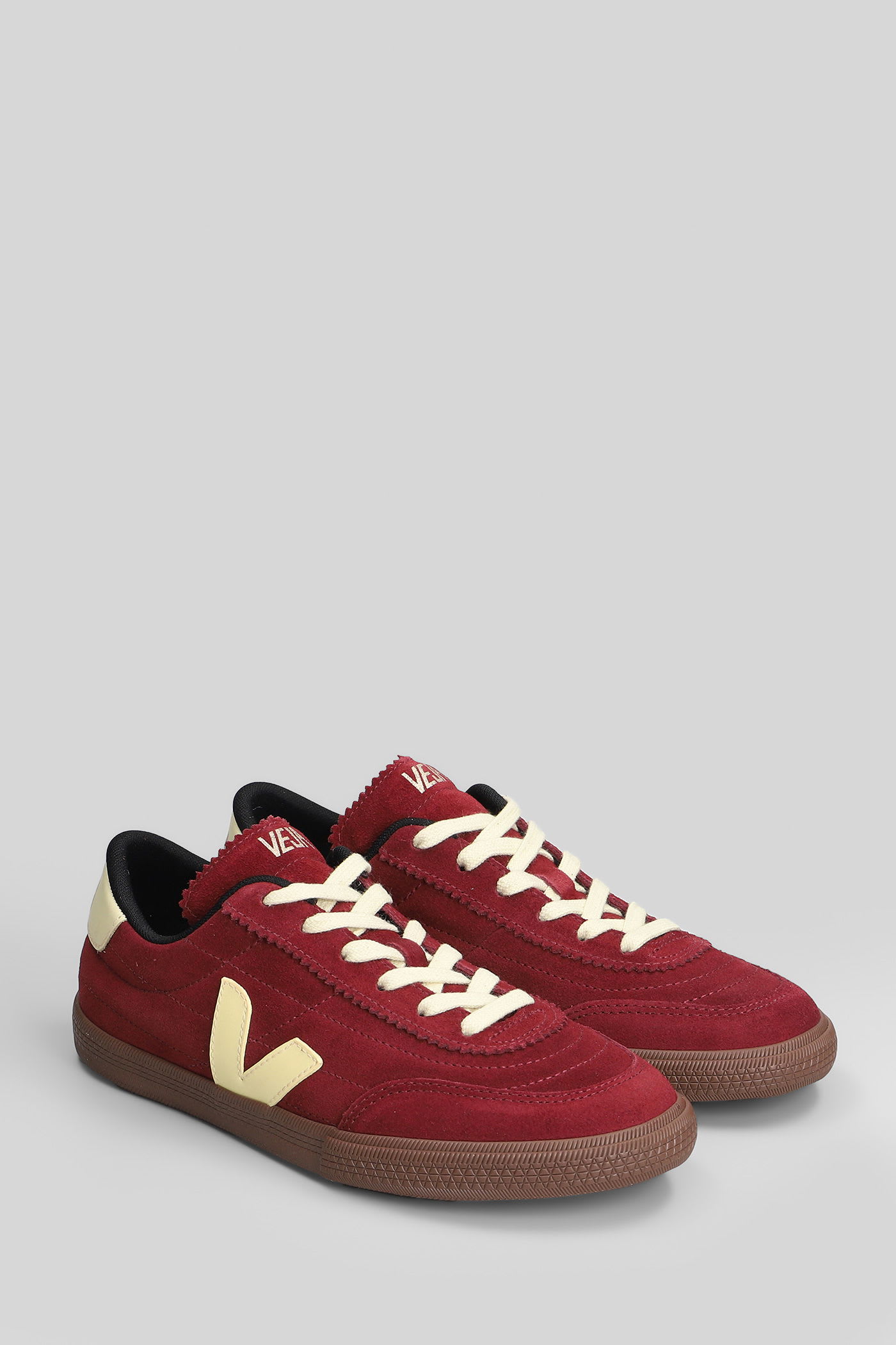 Veja Panenka Bordeaux Low Top Sneakers With Logo Patch On The Side And Contrasting Heel With Logo Letteri In Multi