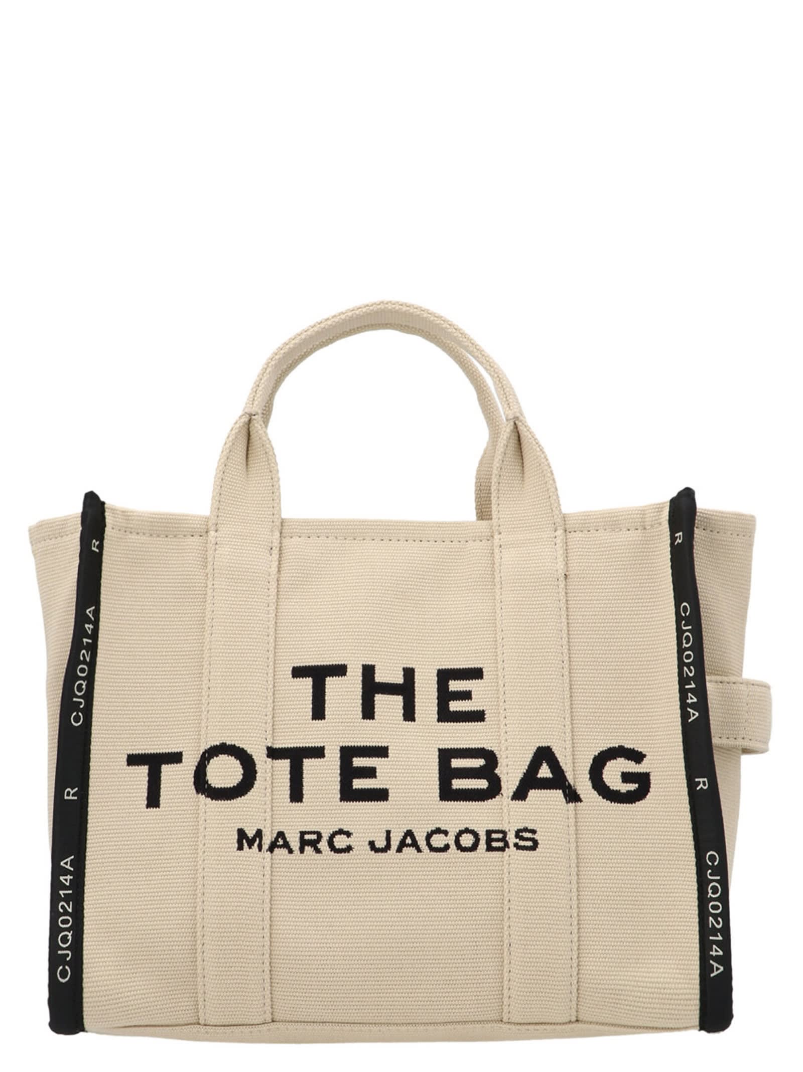 Shop Marc Jacobs Shopping The Jacquard Medium Tote In Beige