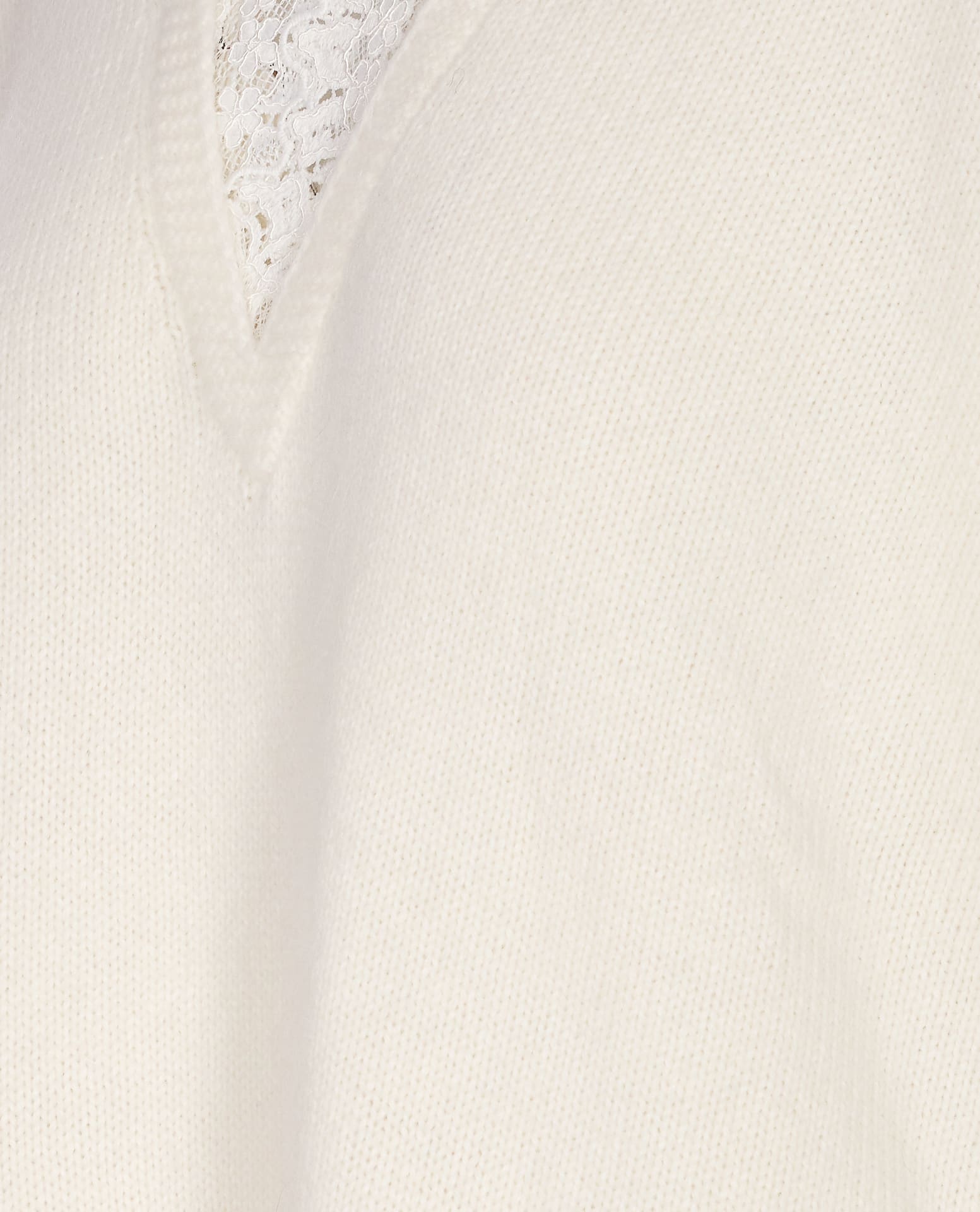 Twinset Angora Blend Sweater With Lace In White