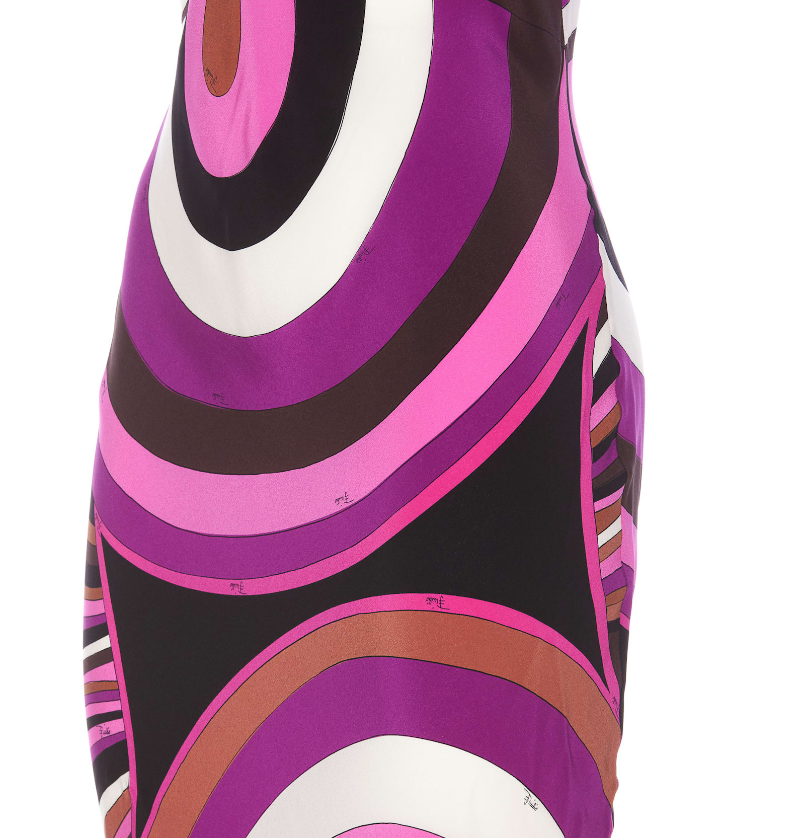 Shop Pucci Iride Print Long Dress In Pink