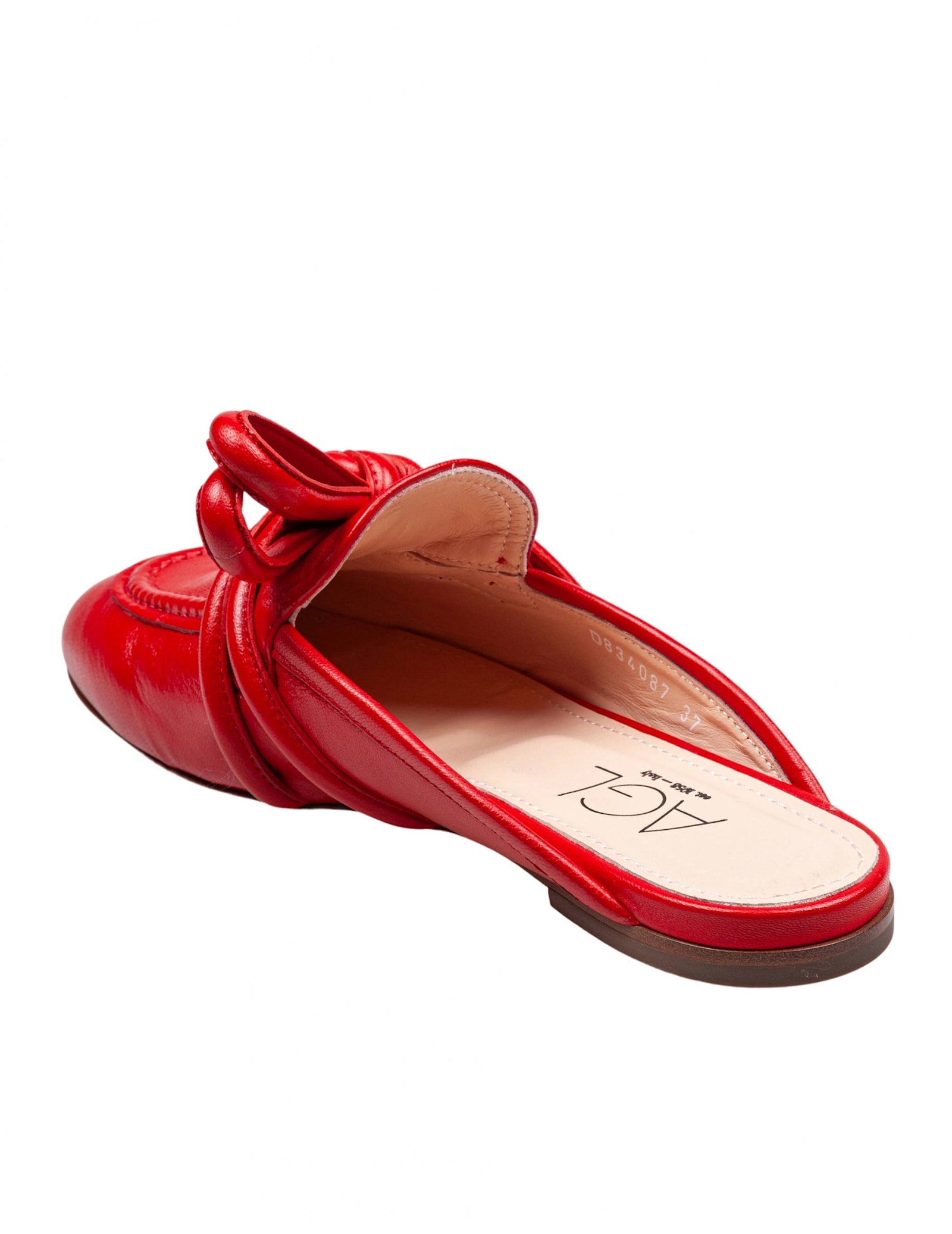 Agl Attilio Giusti Leombruni Mule Ribbon In Leather Color Red