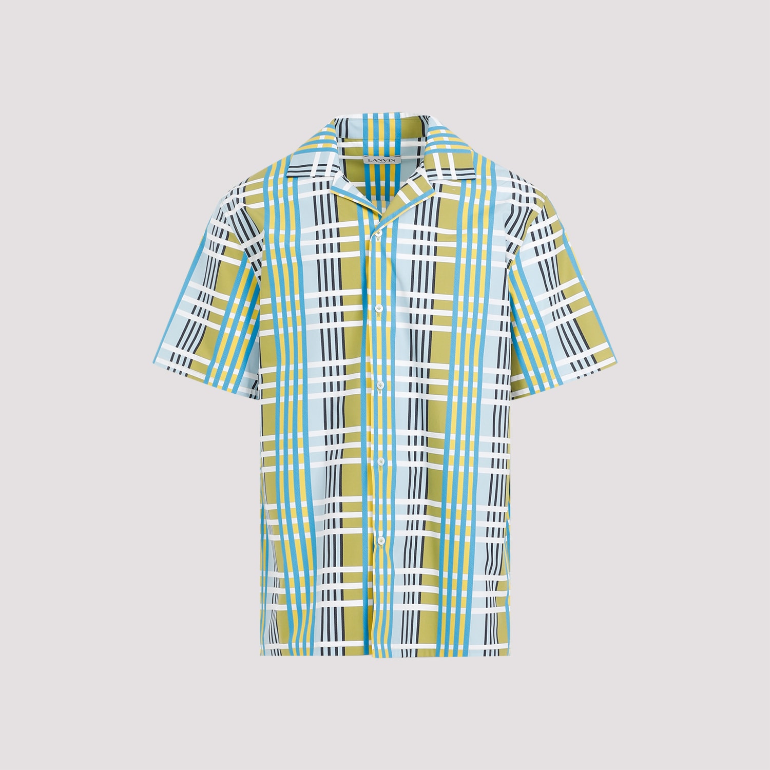 Shop Lanvin Printed Bowling Shirt In Budgie