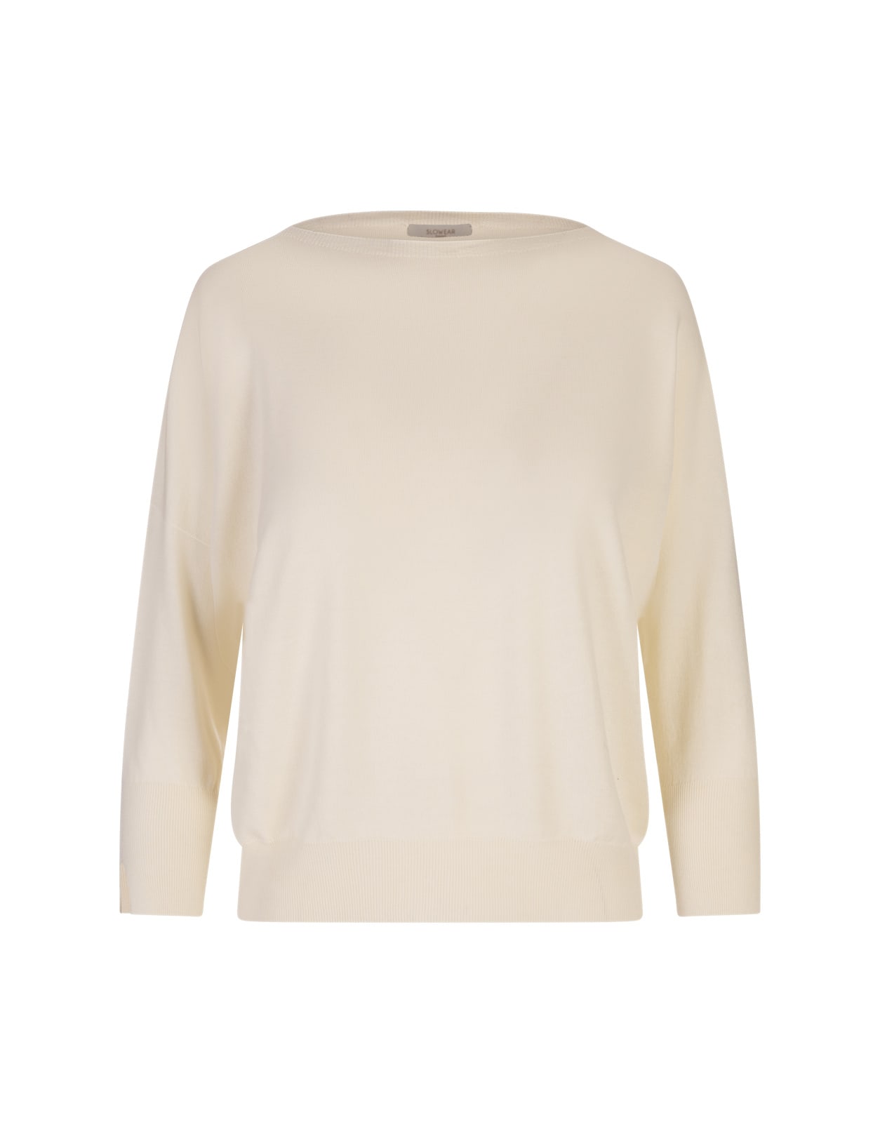 Shop Zanone White Basic Sweater With Boat Neckline