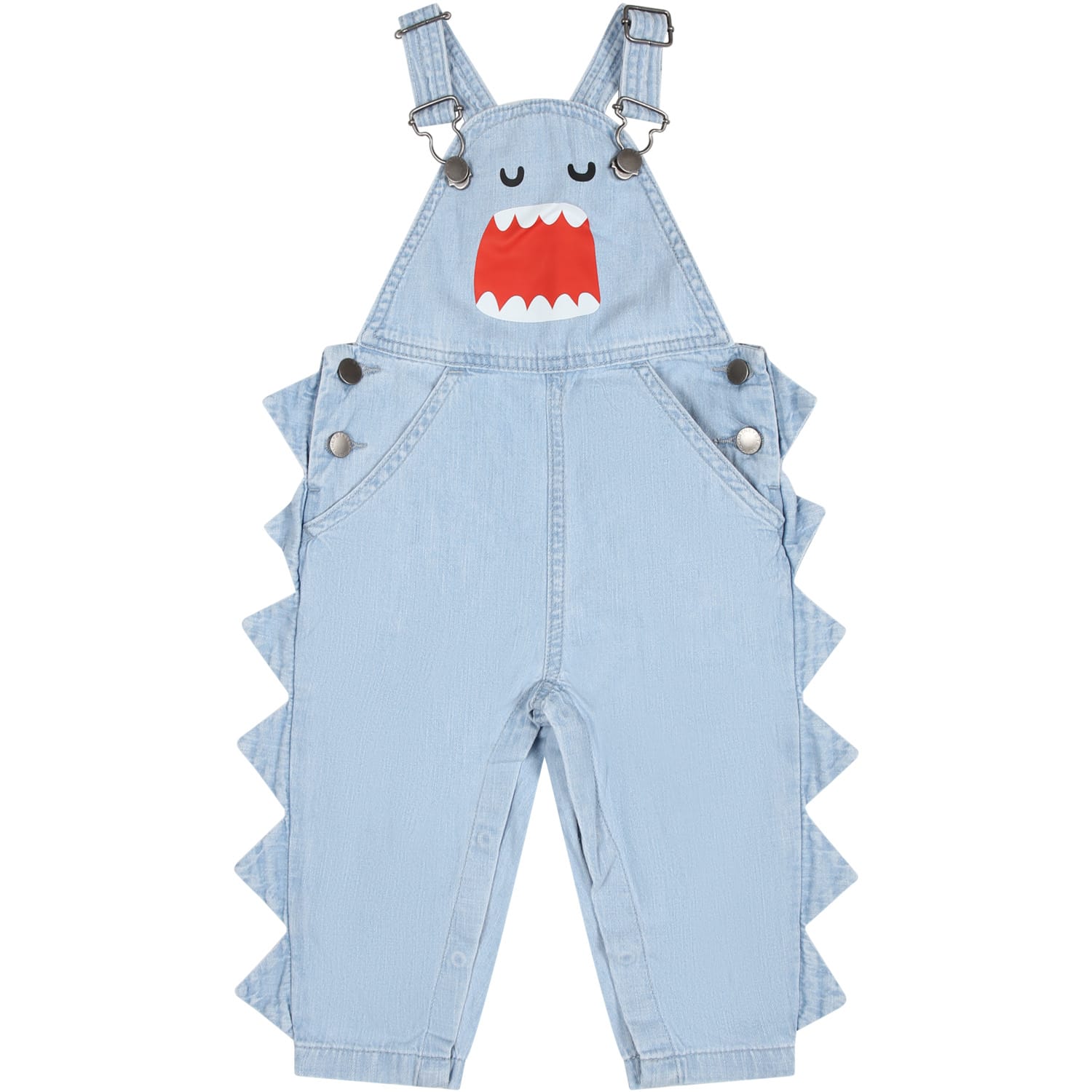 Shop Stella Mccartney Blue Jeans For Baby Boy With Shark In Denim