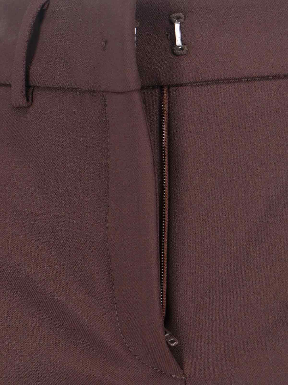 Incotex Straight Leg Trousers With Belt Loops And Pockets In Brown