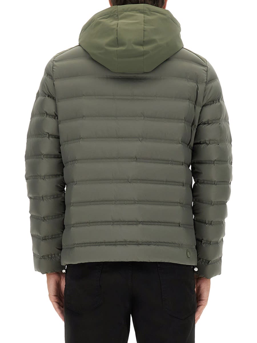 Colmar Seamless Water Repellent Hooded Down Jacket In Green