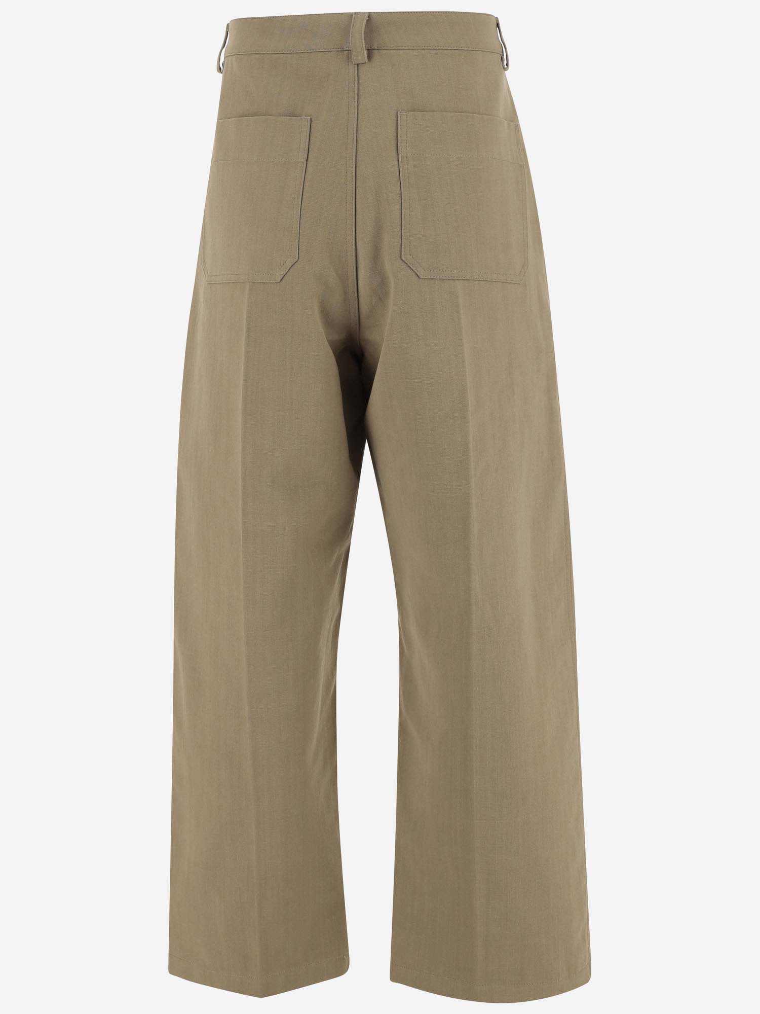 Shop Valentino Cotton Cargo Pants In Beige