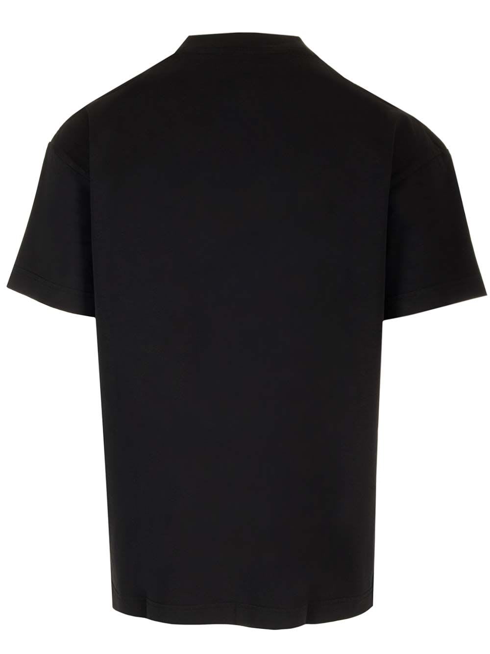 Shop Palm Angels Neck Logo T-shirt In Nero