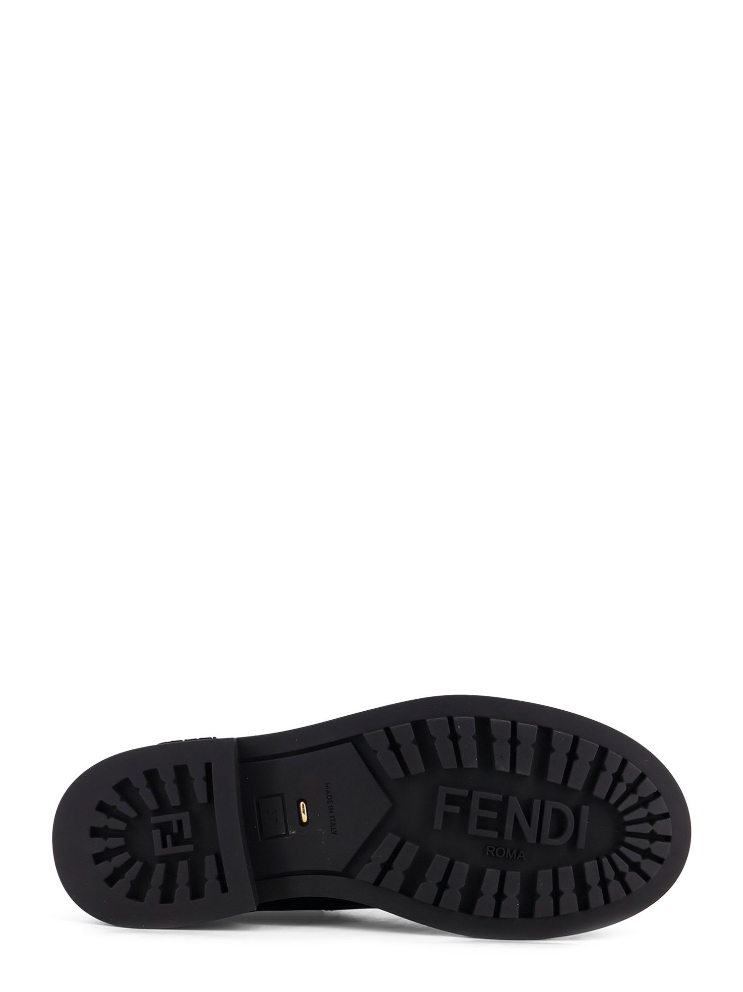 Fendi Black Leather And Ff Fabric Biker Jacket In Black