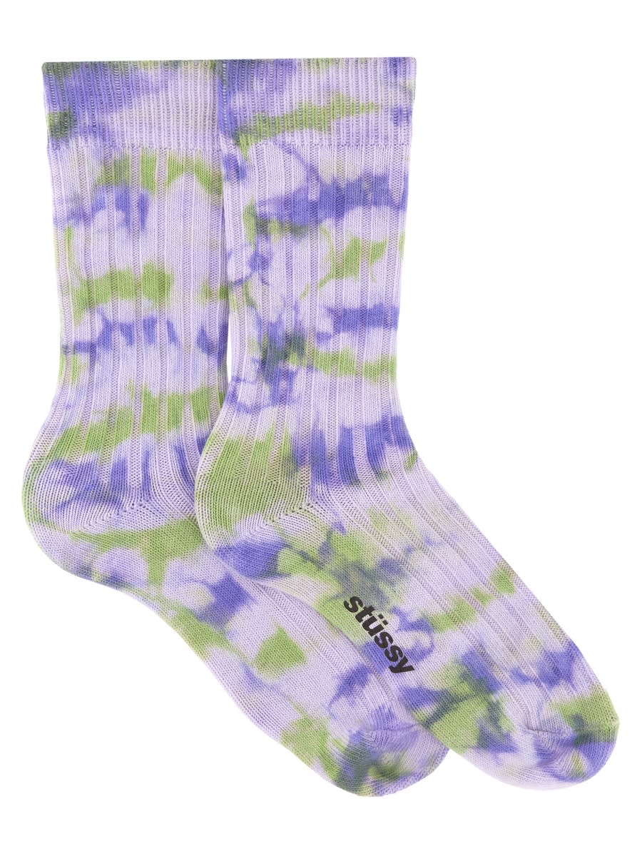 Multi Dyed Ribbed Socks